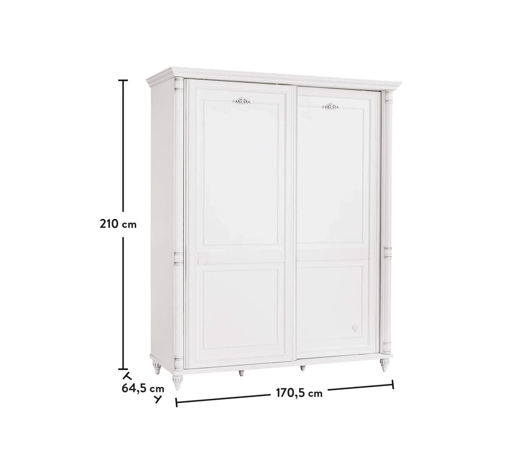 Гардероб с плъзгащи врати «Romantic» - с ширина 170см
