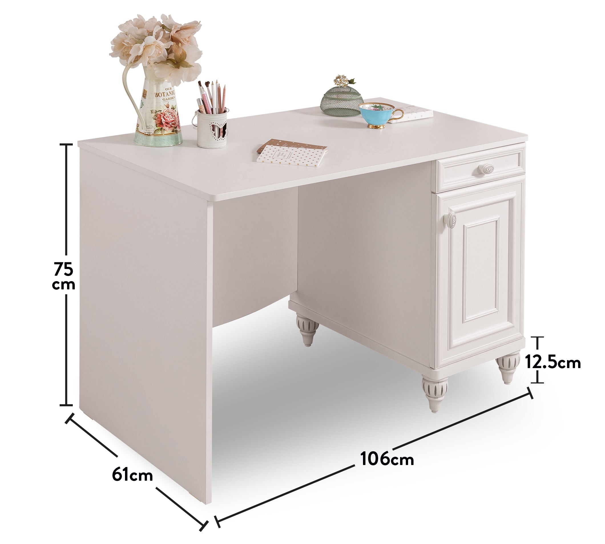 Бюро «Romantica» с размер 106x75x61