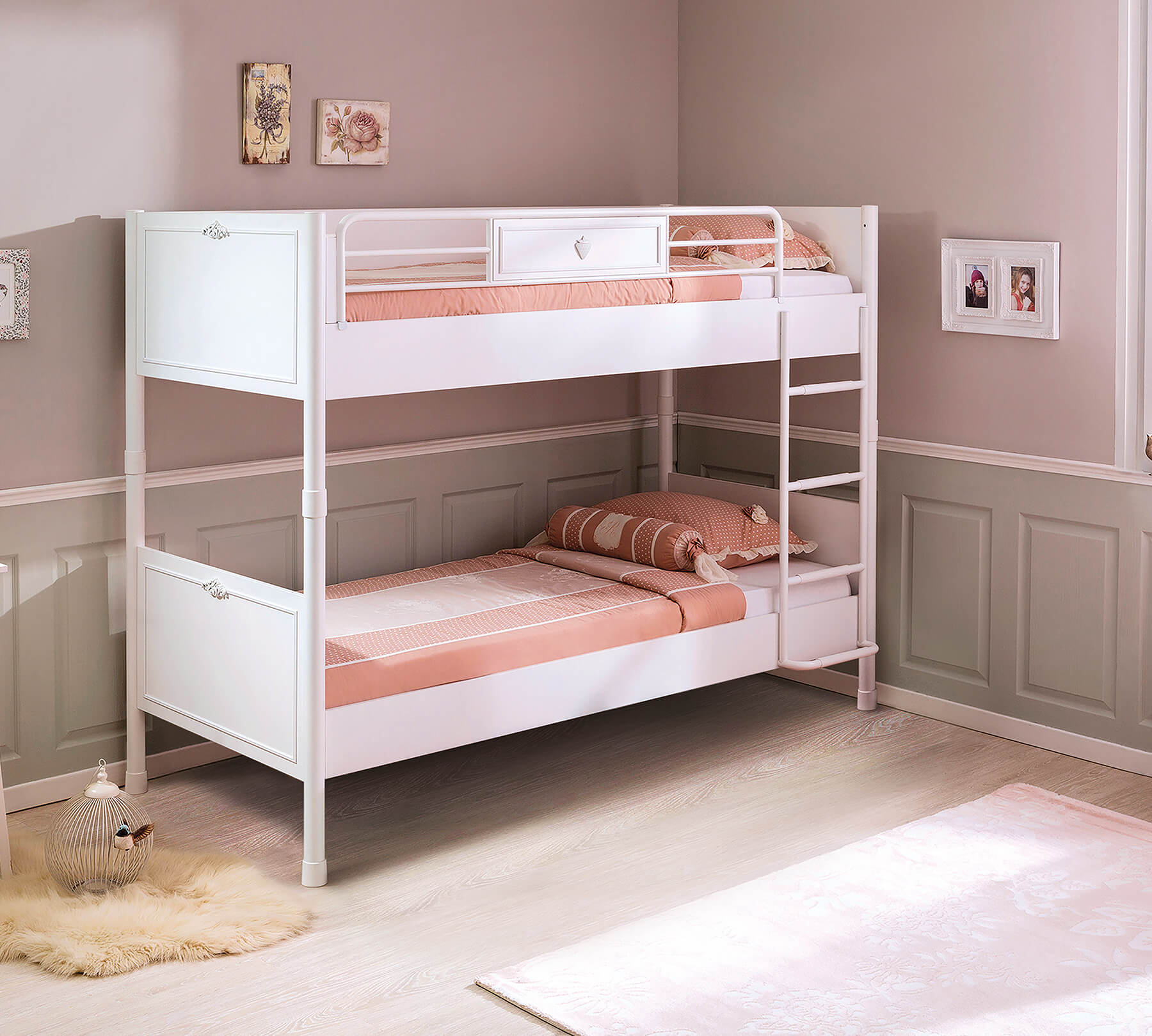 Двуетажно легло «Romantica» за матраци 90х200см