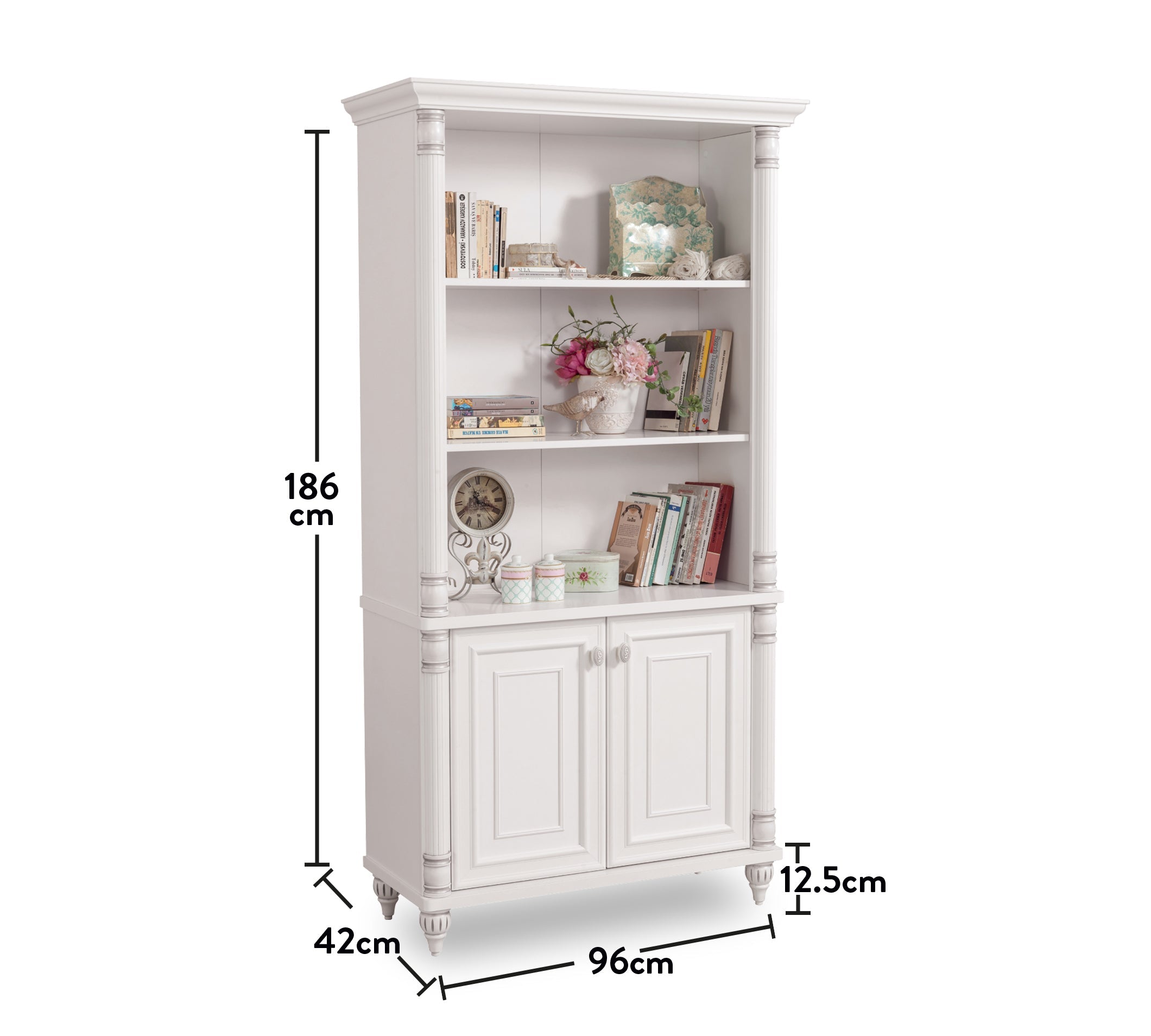 Библиотека «Romantic» с размер 96x186x42см