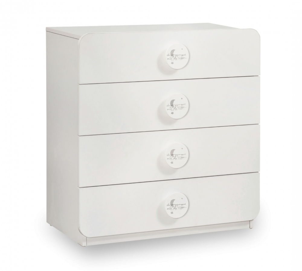 Скрин «Baby Cotton Sl» с четири чекмеджета, размер 77х80х40см