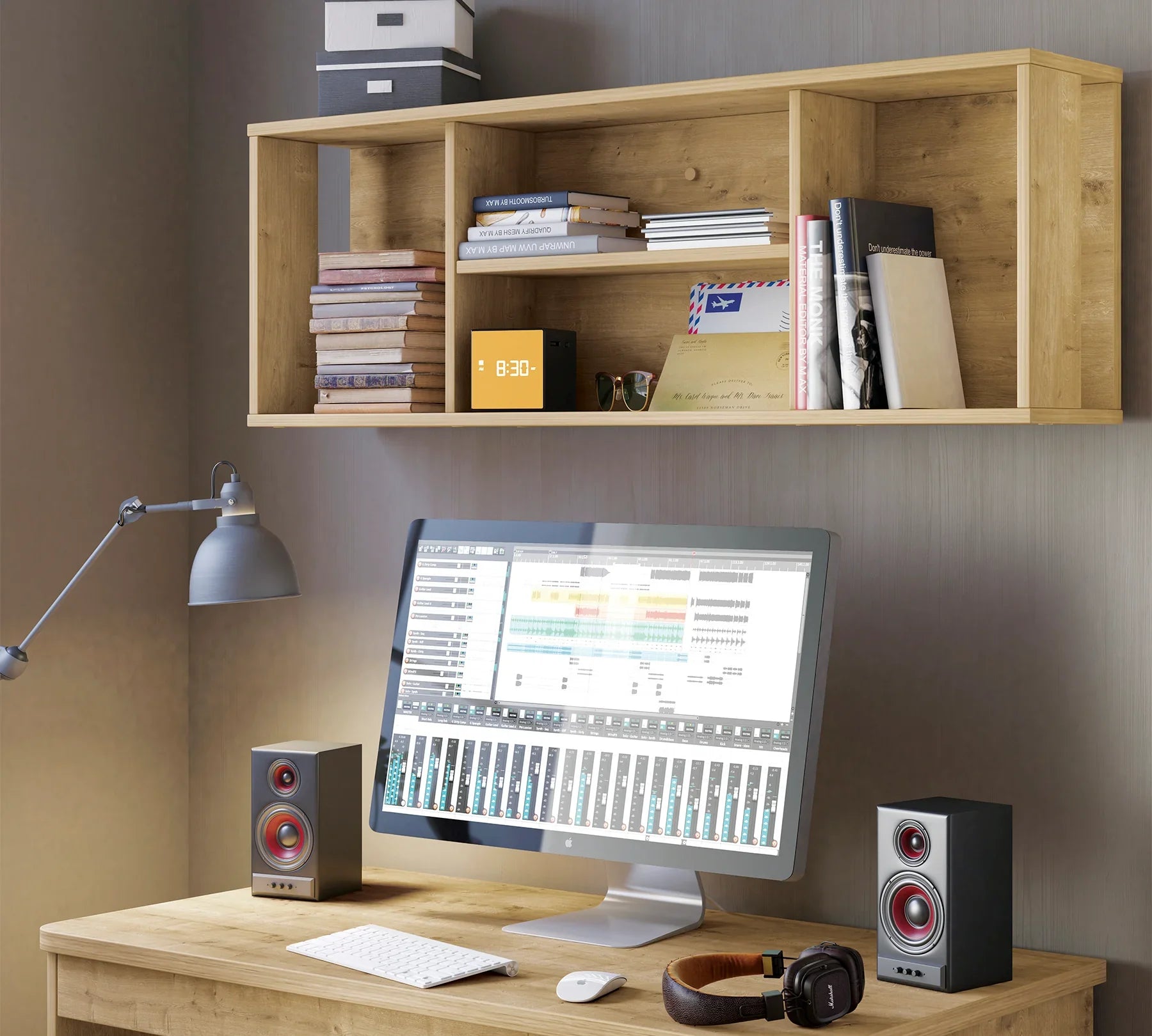 Етажерка за бюро «Mocha» - размер 114х39х21см