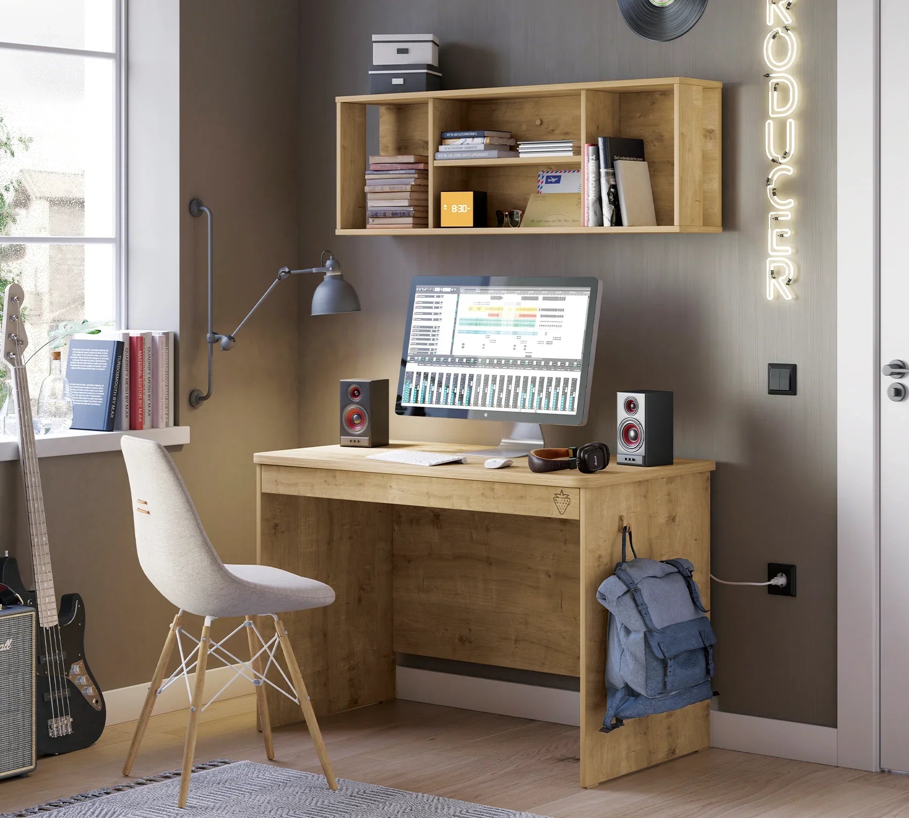 Етажерка за бюро «Mocha» - размер 114х39х21см