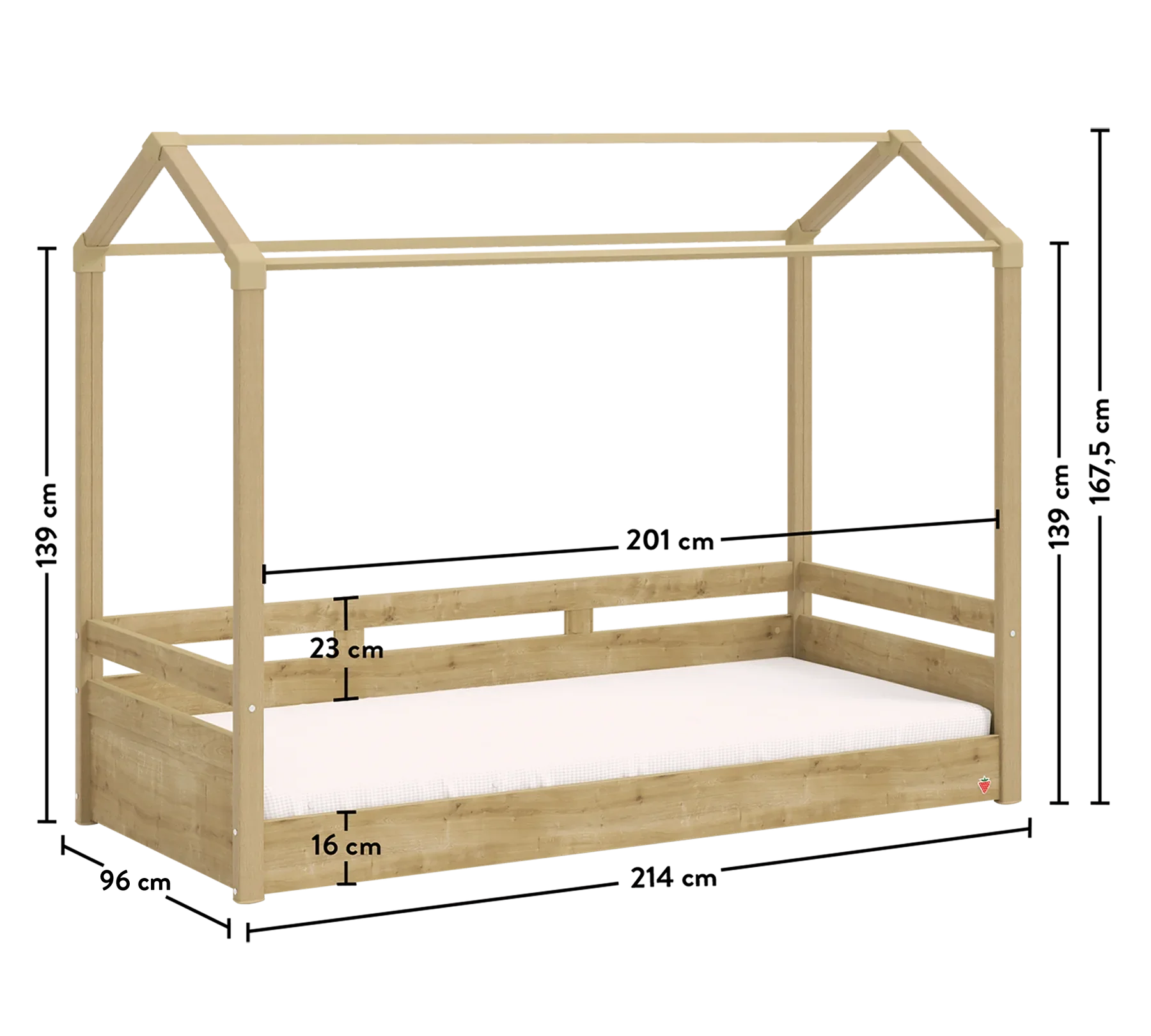 Легло - къщичка «Mocha» с размер 90х200см