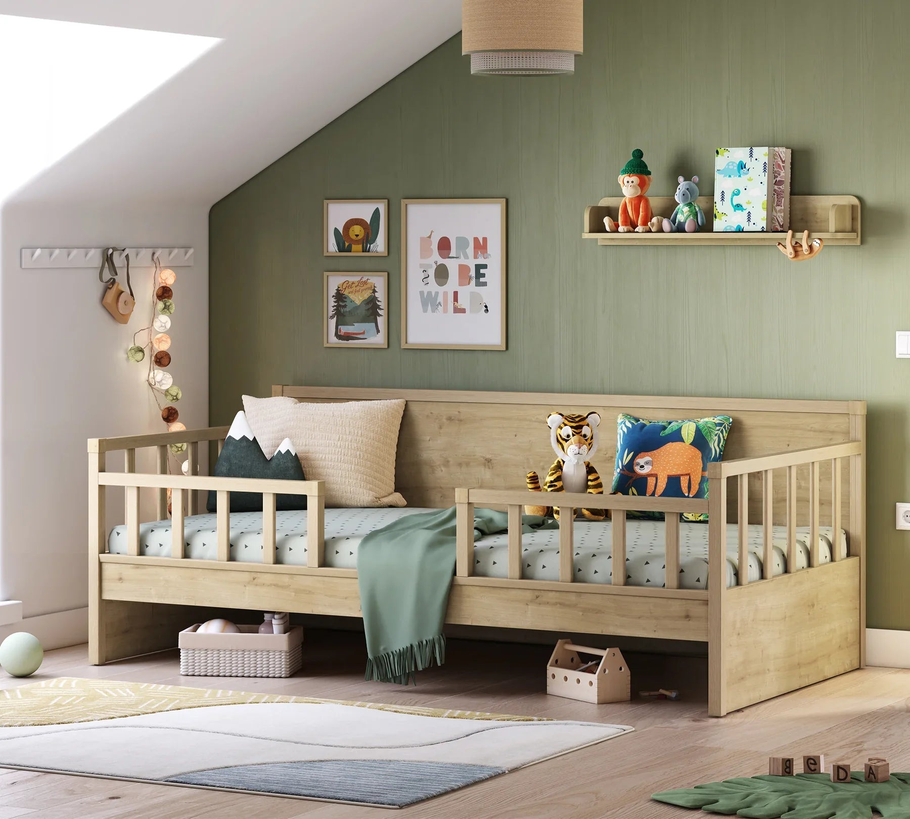 Дневно легло «Mocha» с регулираща се преграда, за матрак 100х200см