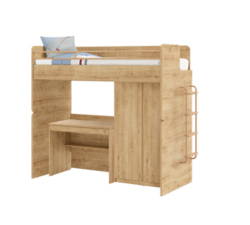 Модулно двуетажно легло «Studio» - Сет 6, с легло, бюро и гардероб