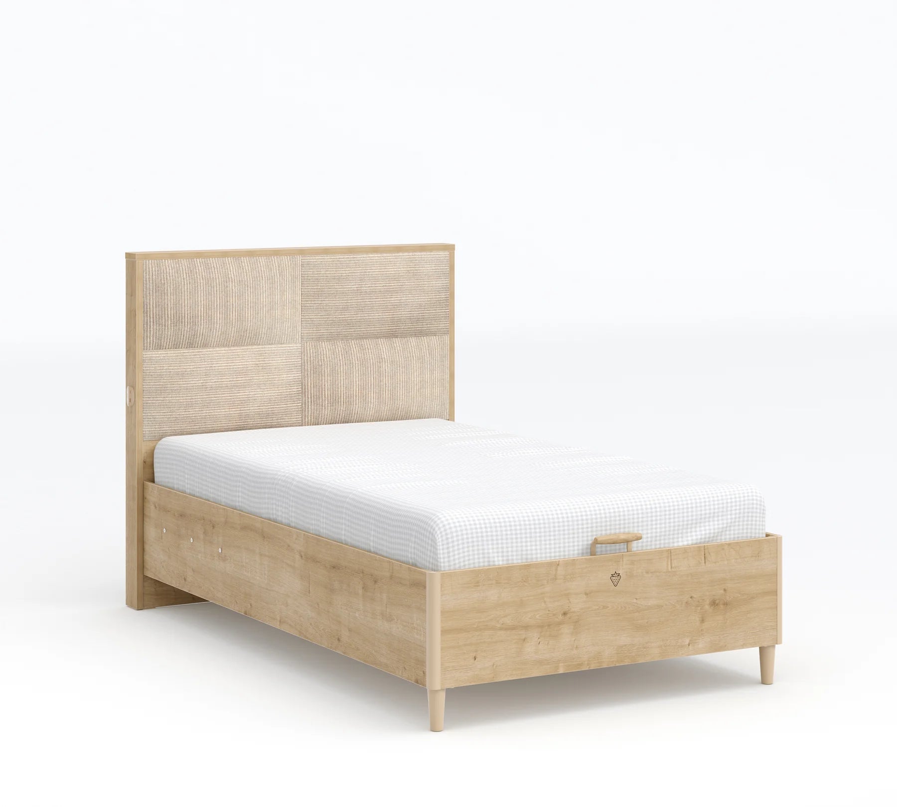 Легло «Mocha» с тапицирана табла, с място за съхранение