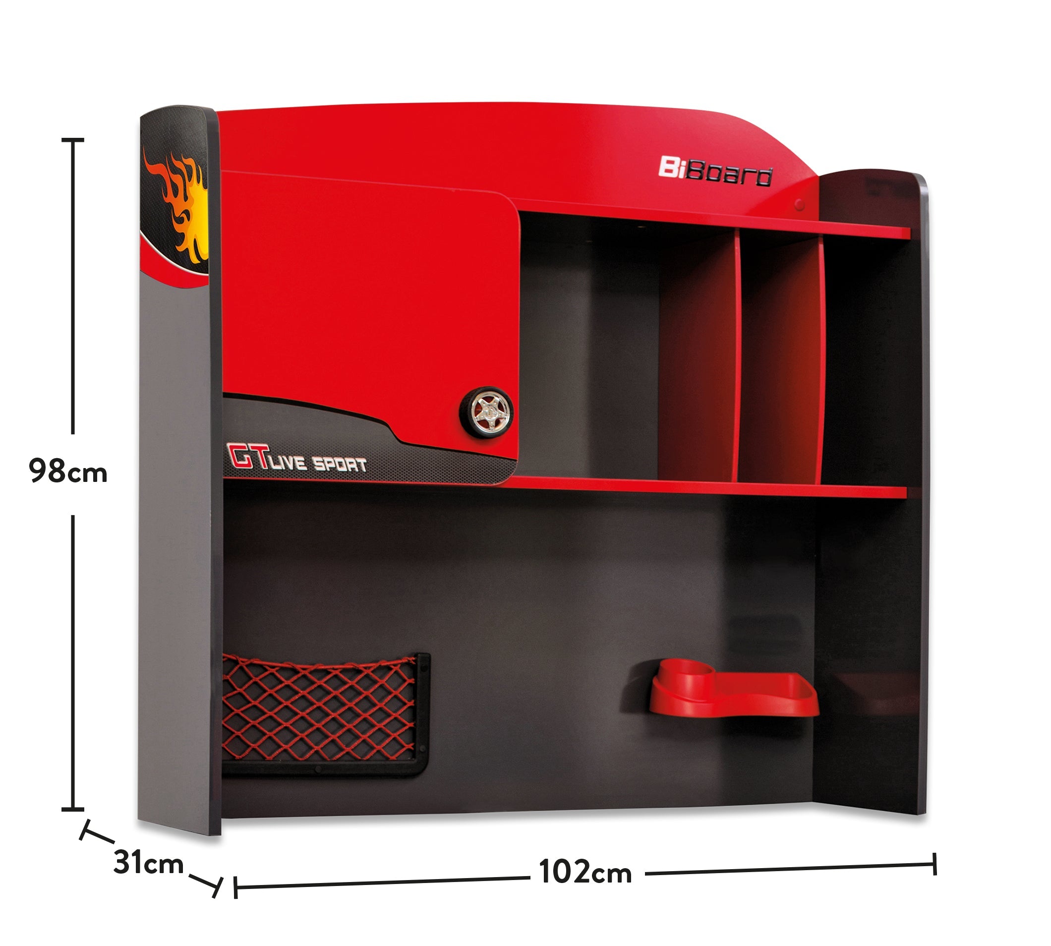 Надстройка за бюро «Champion Racer St» + органайзери, размер 102х98х31см