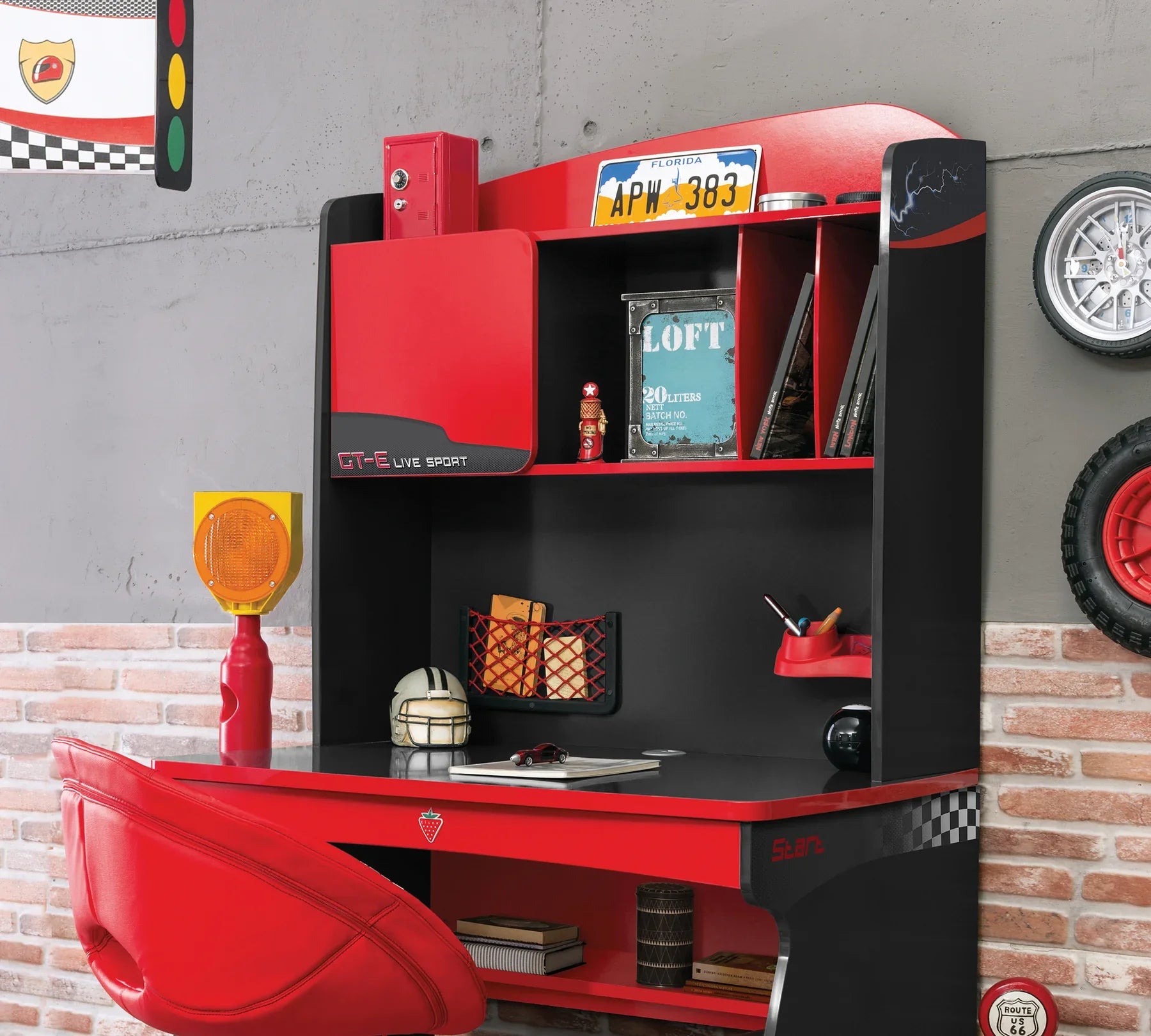 Надстройка за бюро «Champion Racer St» + органайзери, размер 102х98х31см