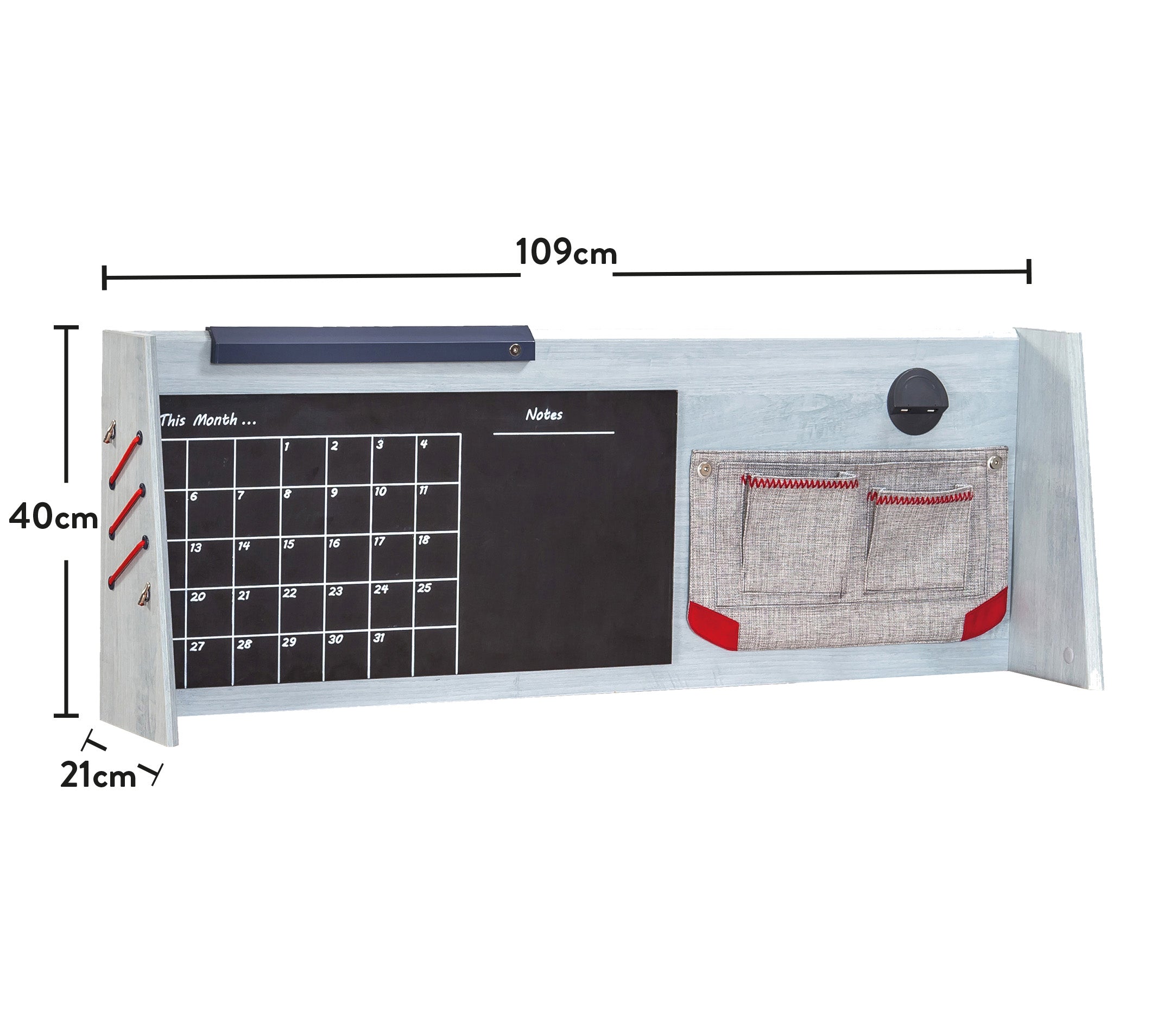 Надстройка за бюро «Trio» + USB зарядна станция, размер 109х40х21см