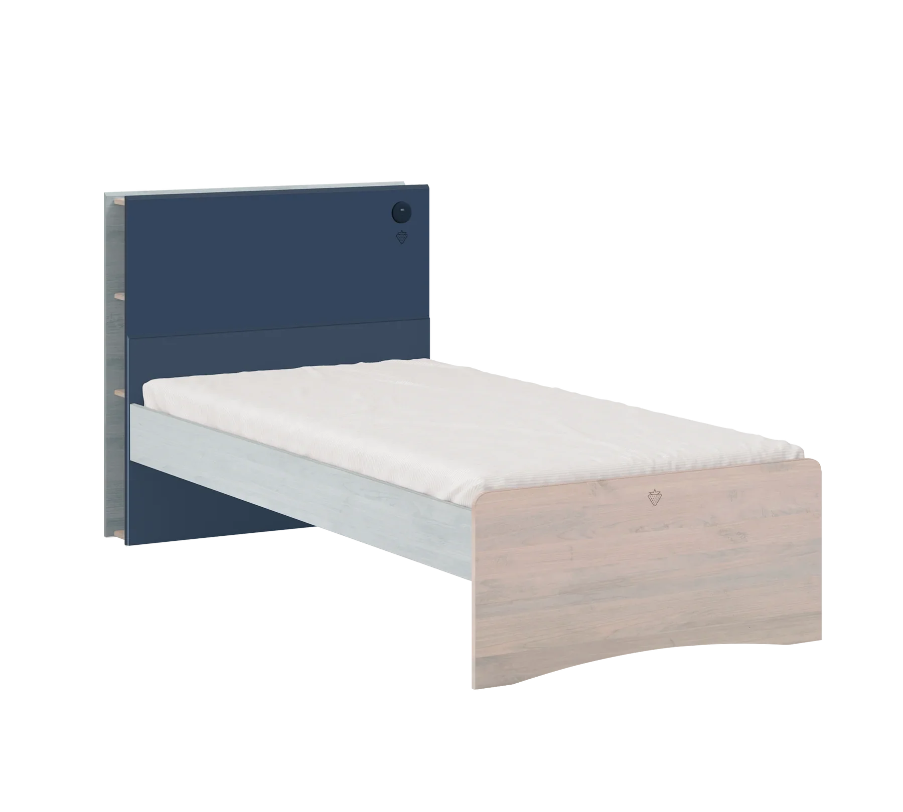 Табла за легло «Trio» с рафтове за книги, с USB зарядна станция, размер 100 см