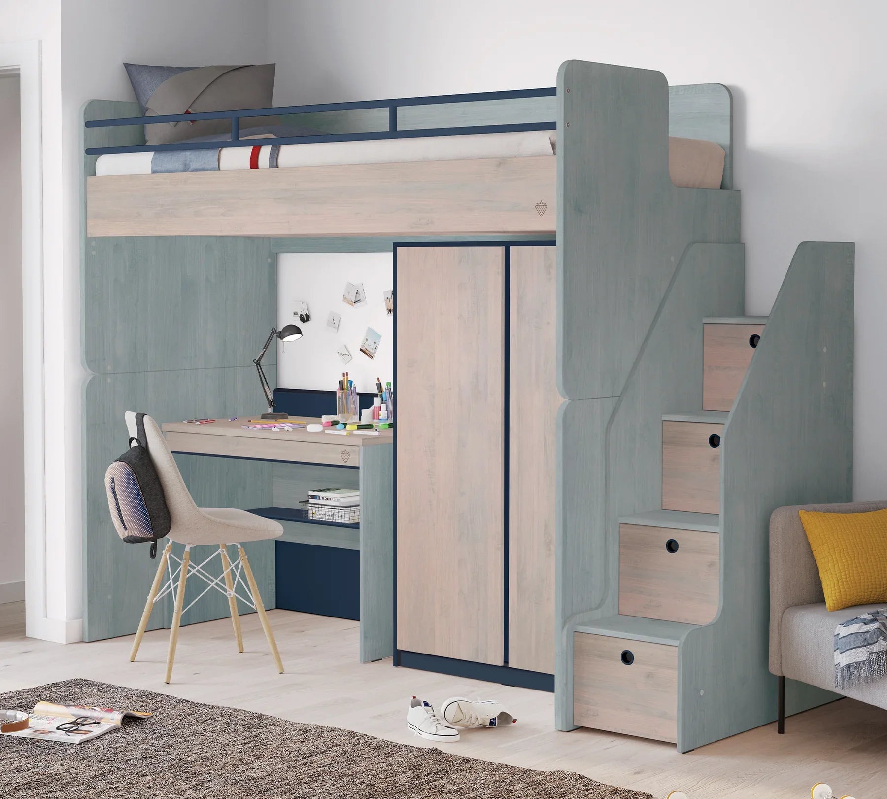 Основа за модулно двуетажно легло «Studio Trio»