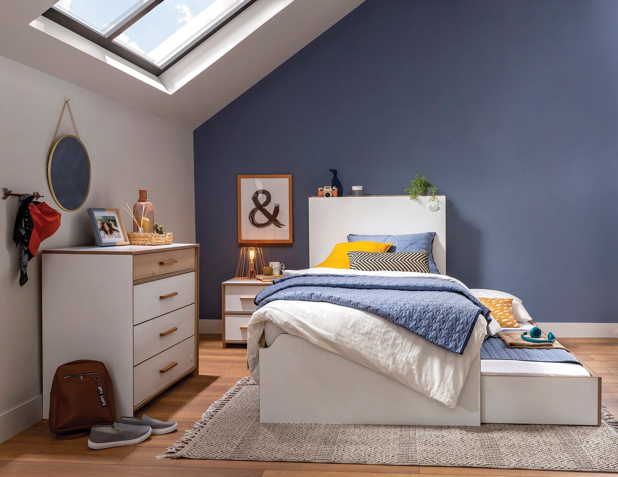 Издърпващо се легло «Modera» за матрак 90х190см