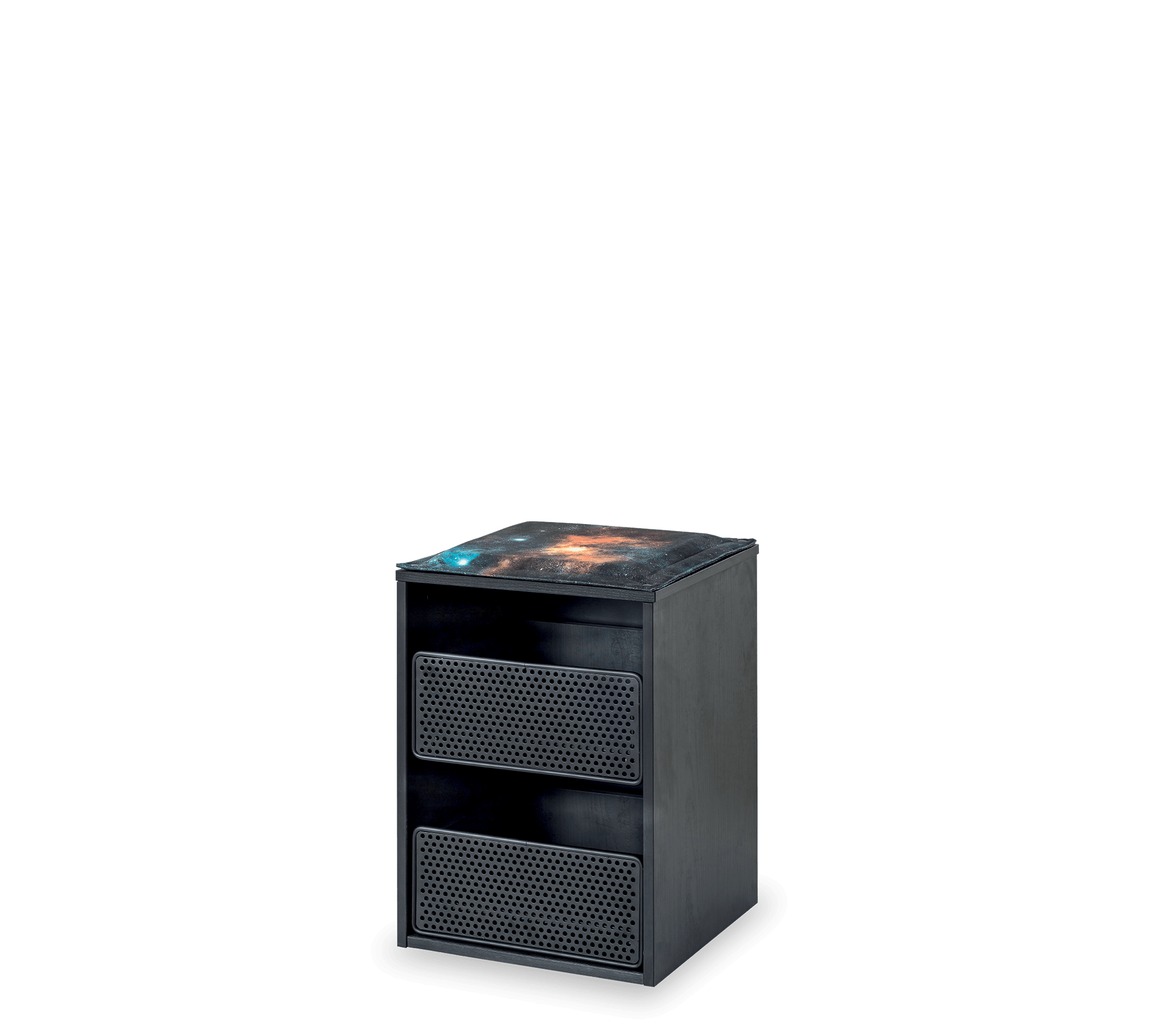 Скрин «Dark Metal» с две чекмеджета, размер 40х57х38см