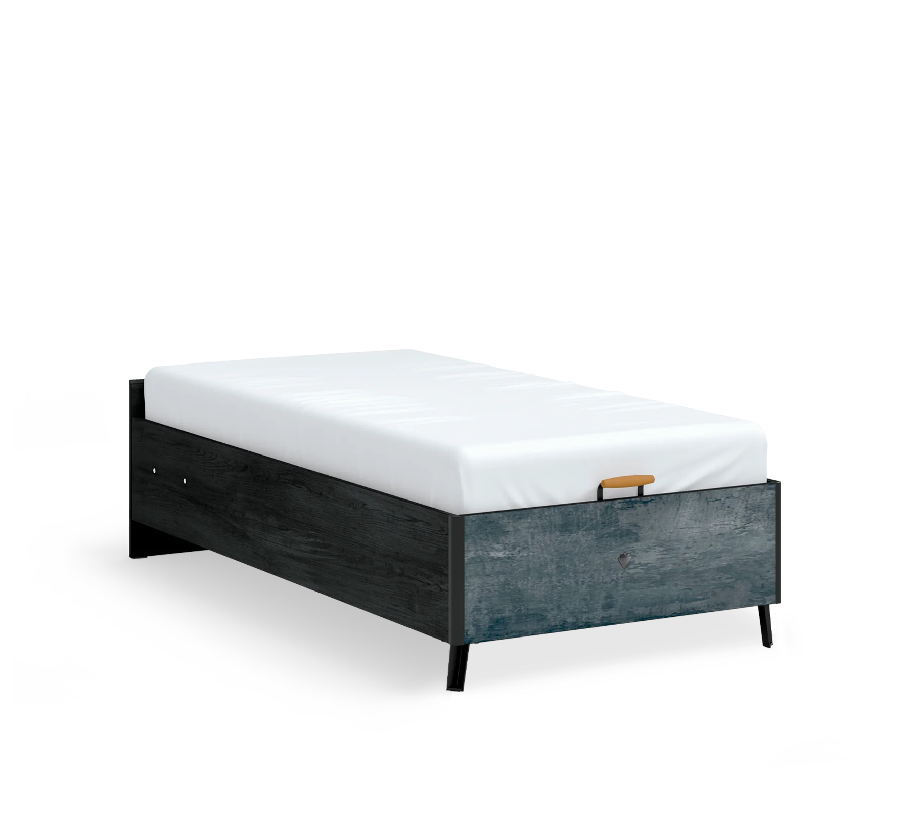 Легло «Dark Metal» с място за съхранение, повдигащ механизъм