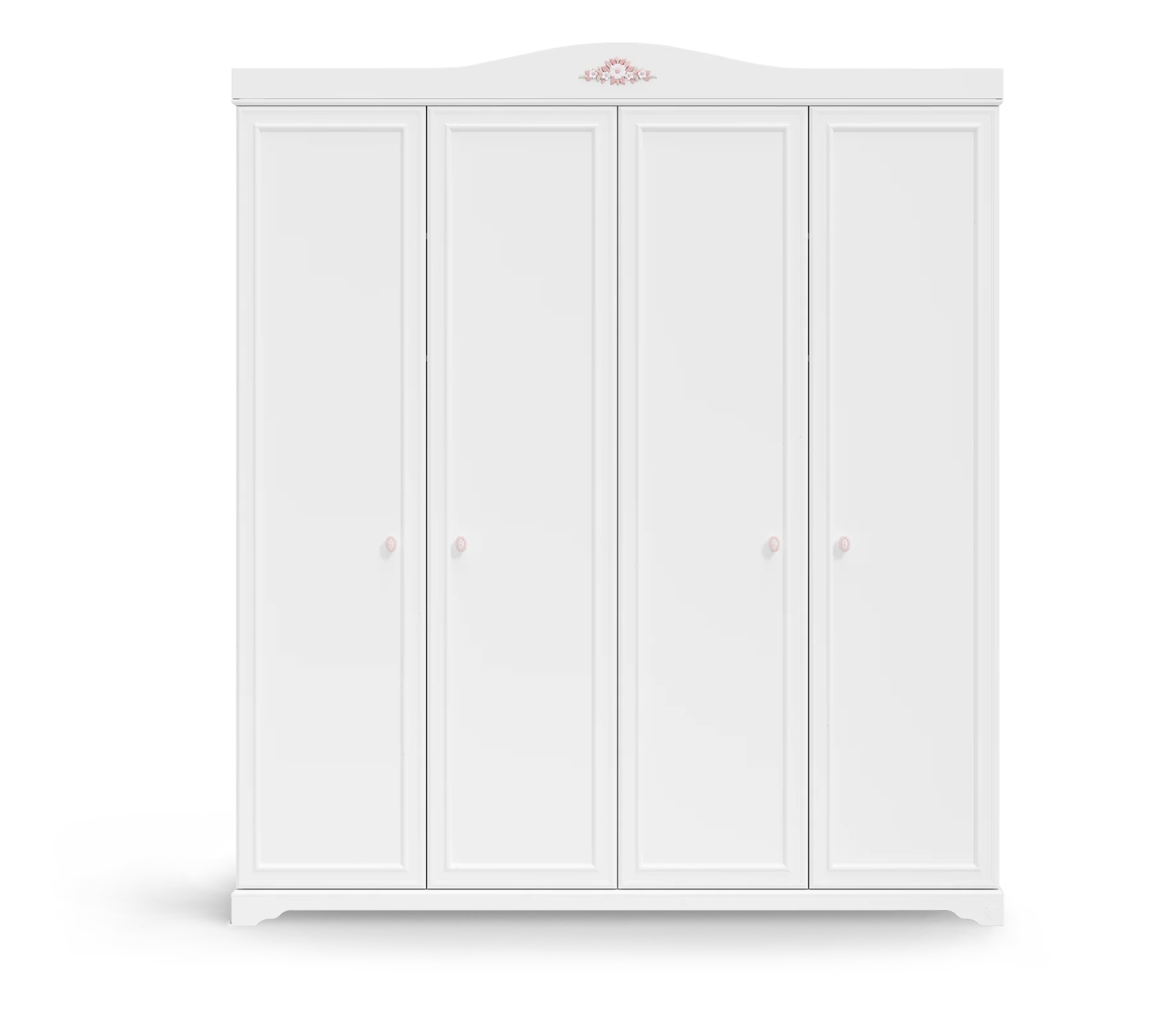 Четирикрилен гардероб Rustic White