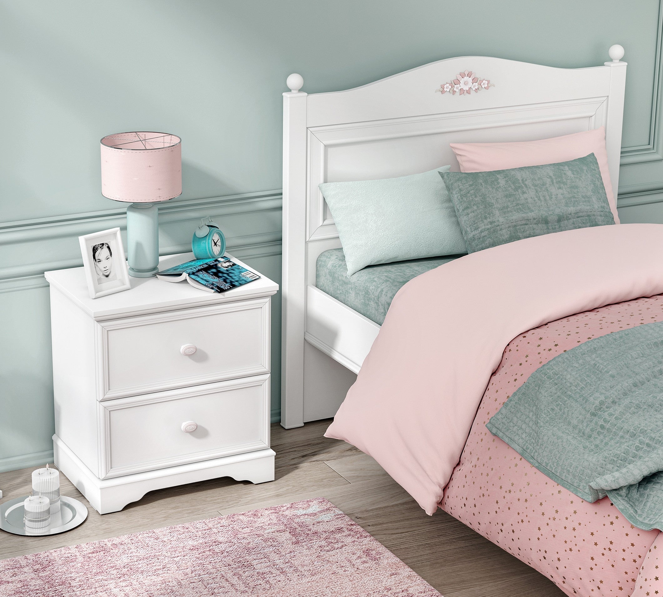 Нощно шкафче Rustic White