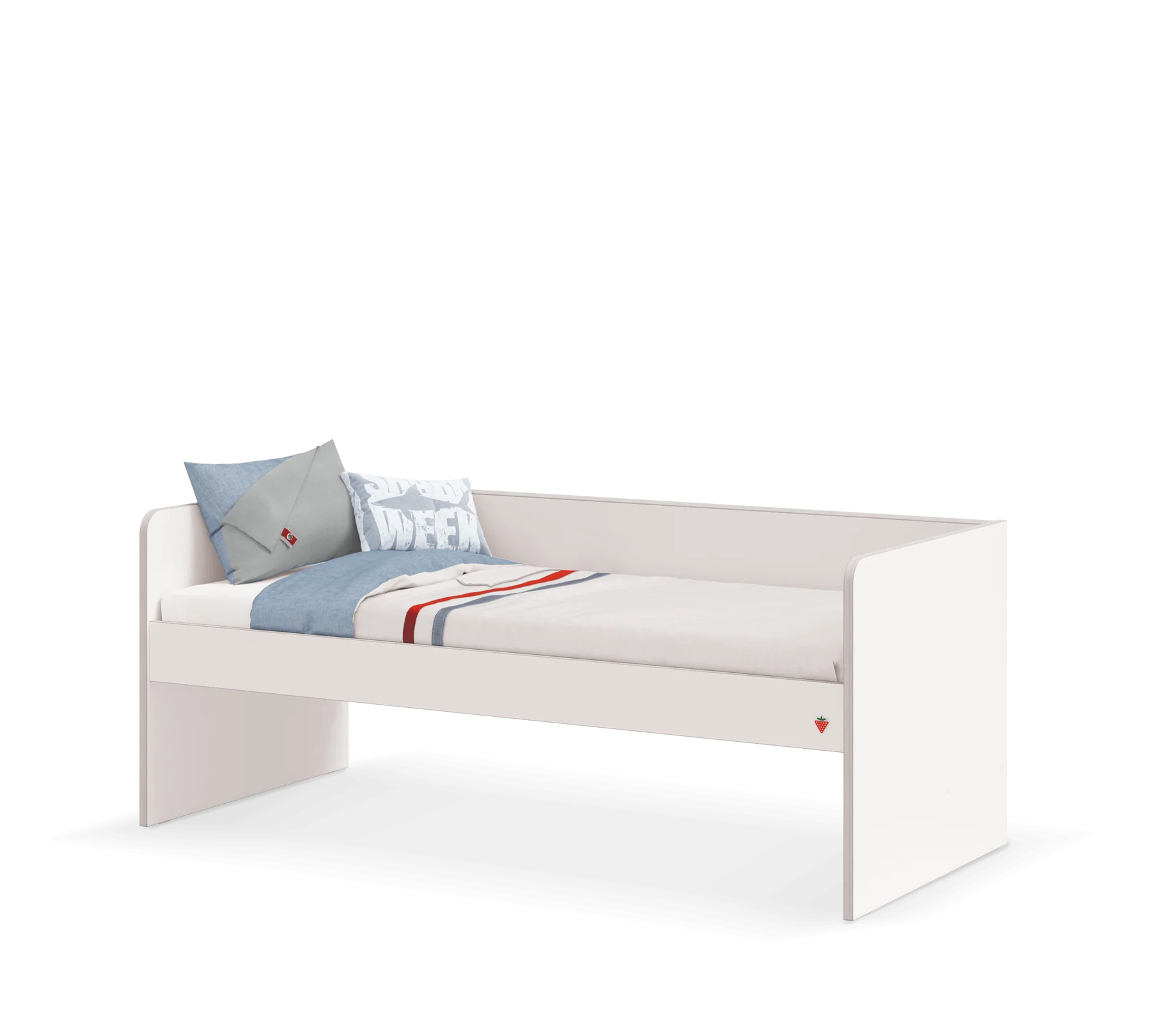 Модулно двуетажно легло «Studio White» - Сет 1, с три легла и стълби с чекмеджета