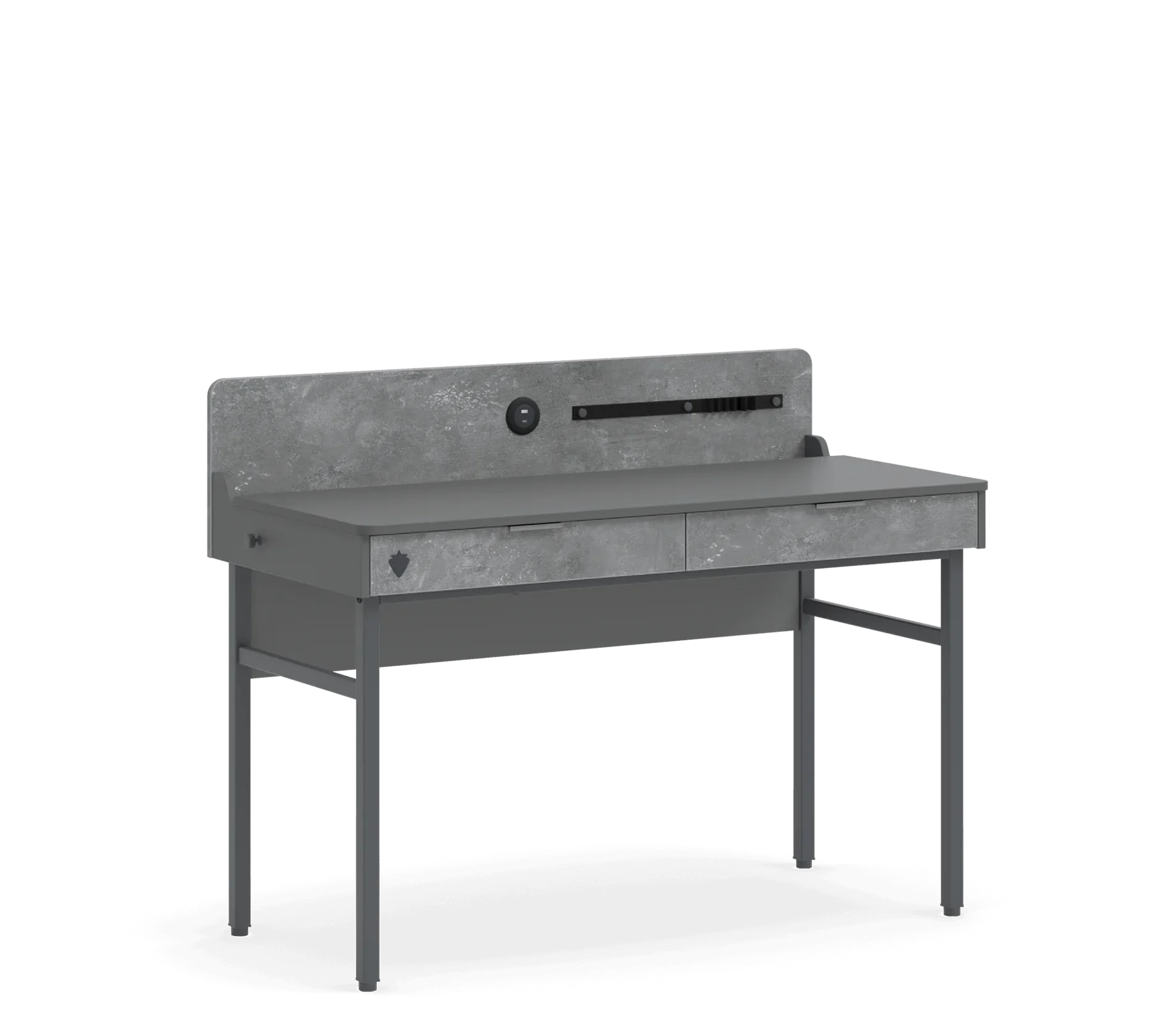 Бюро «Space Gray» с USB зарядна станция, размер 128x96x61