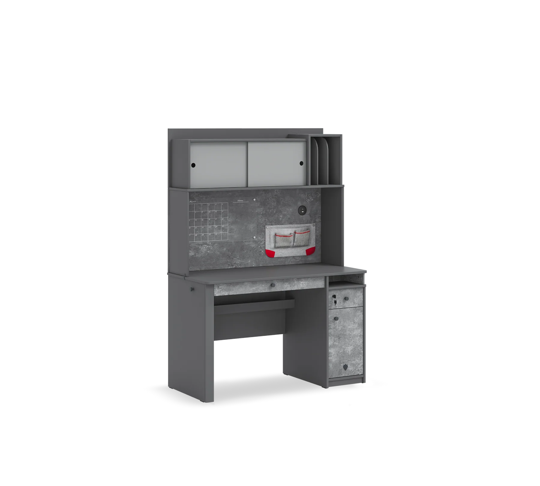 Надстройка за бюро «Space Gray» - размер 119х94х28см