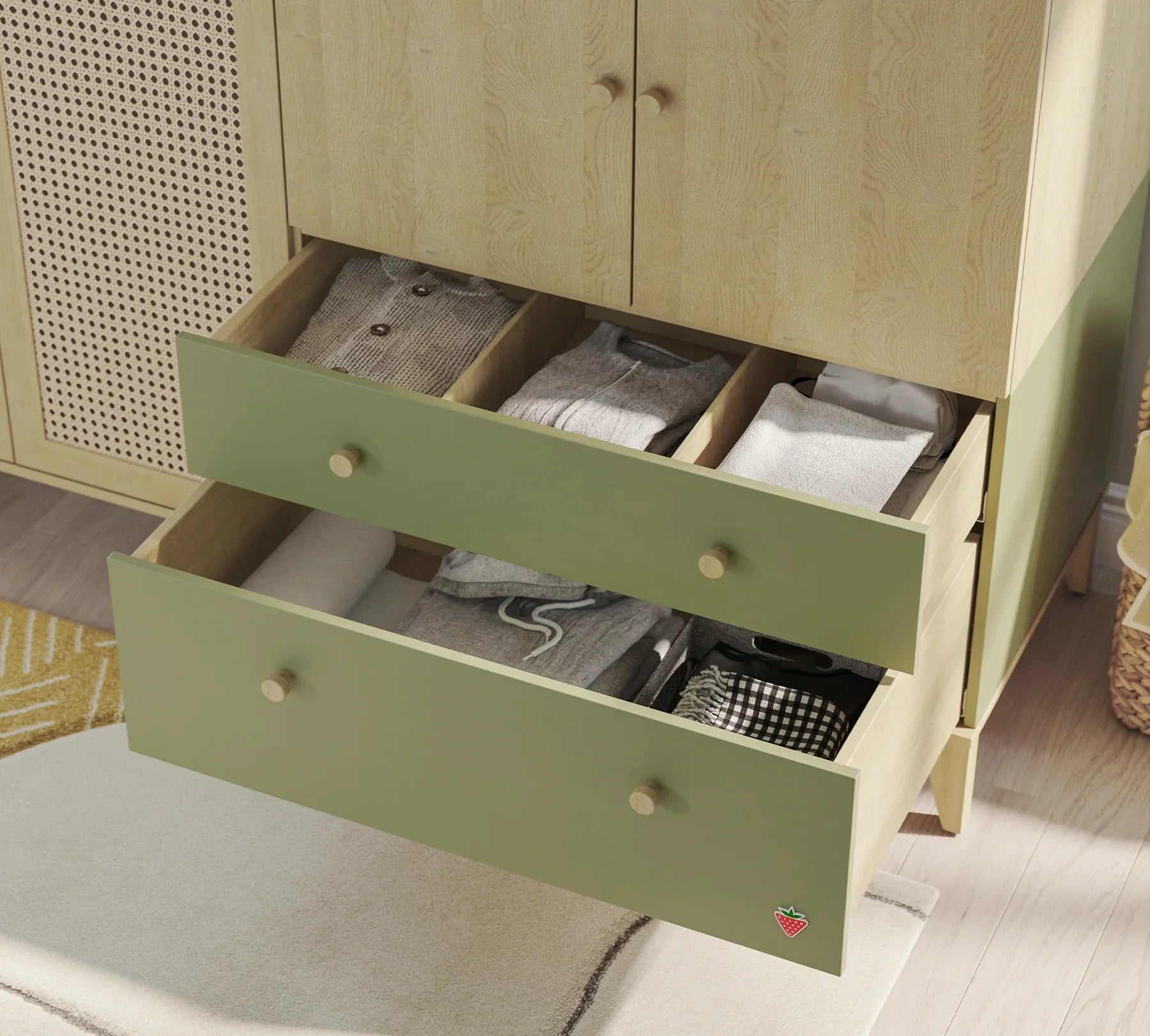 Четирикрилен гардероб «Loof» - ширина 180см