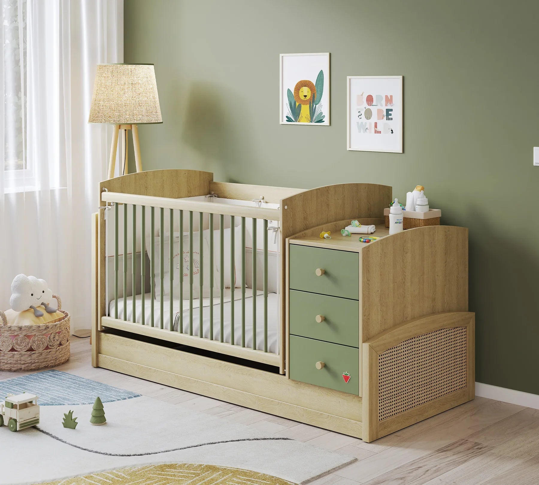 Трансформираща се бебешка кошара - легло «Baby Loof» за матраци 70x115см и 70x160cm