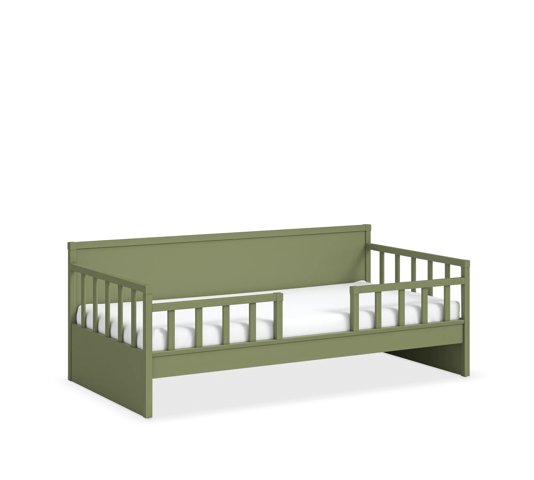 Дневно легло, цвят Зелен - с регулираща се преграда, за матрак 100х200см