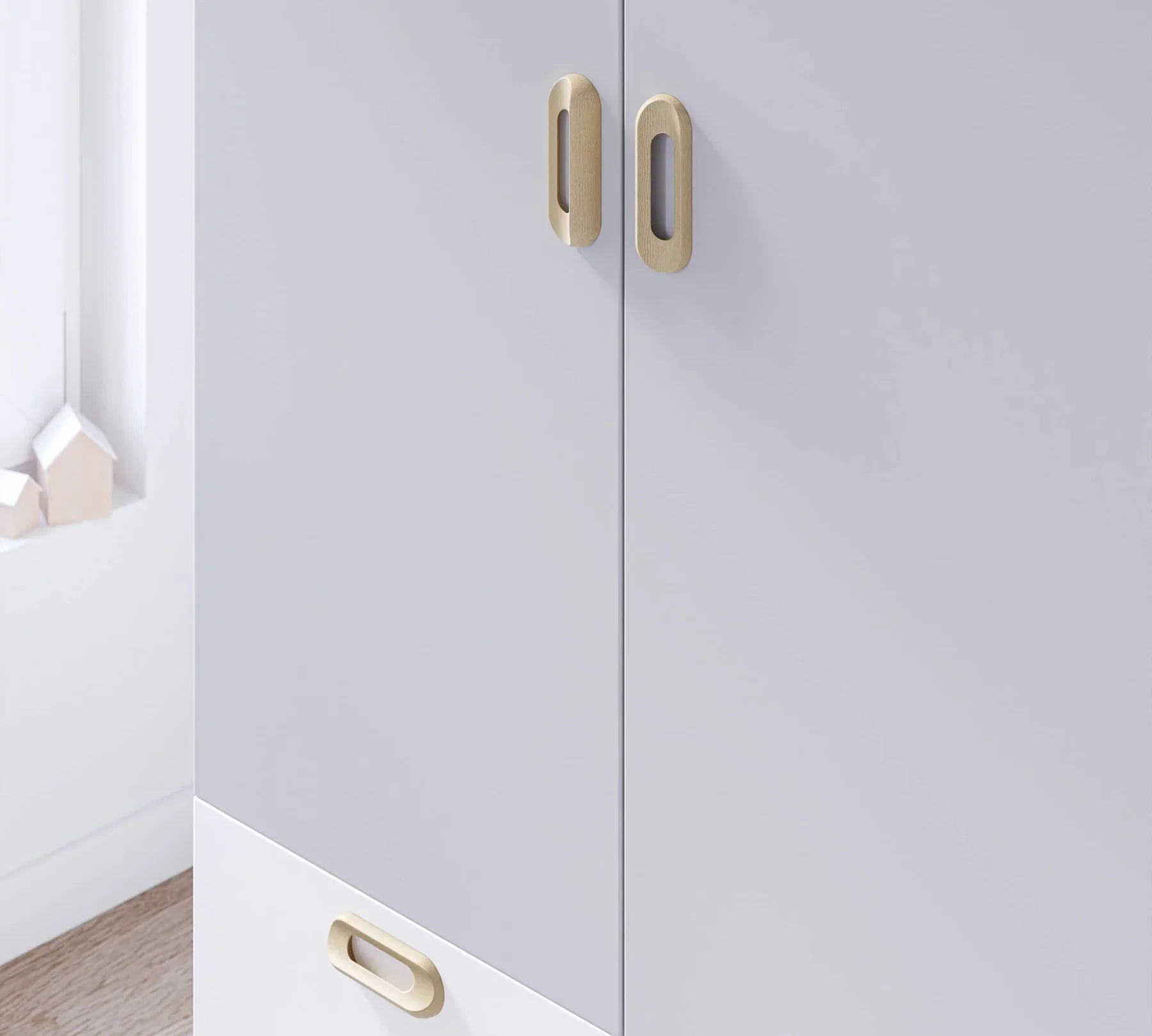 Двукрилен гардероб «Mino» - чекмеджета, ширина 95см