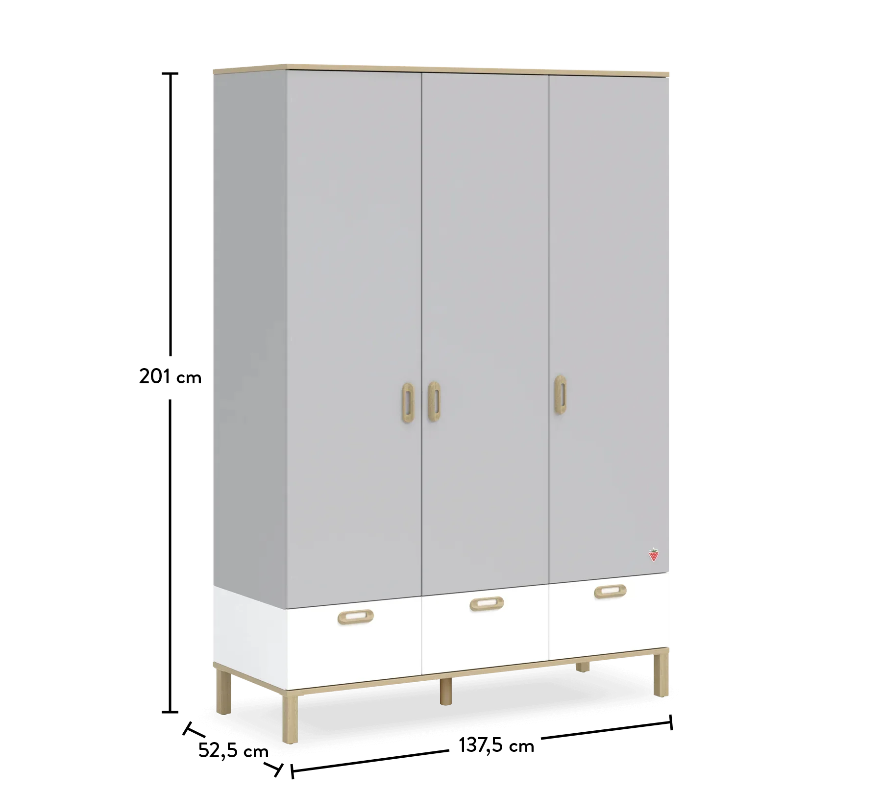 Детски трикрилен гардероб «Mino» - ширина 138см