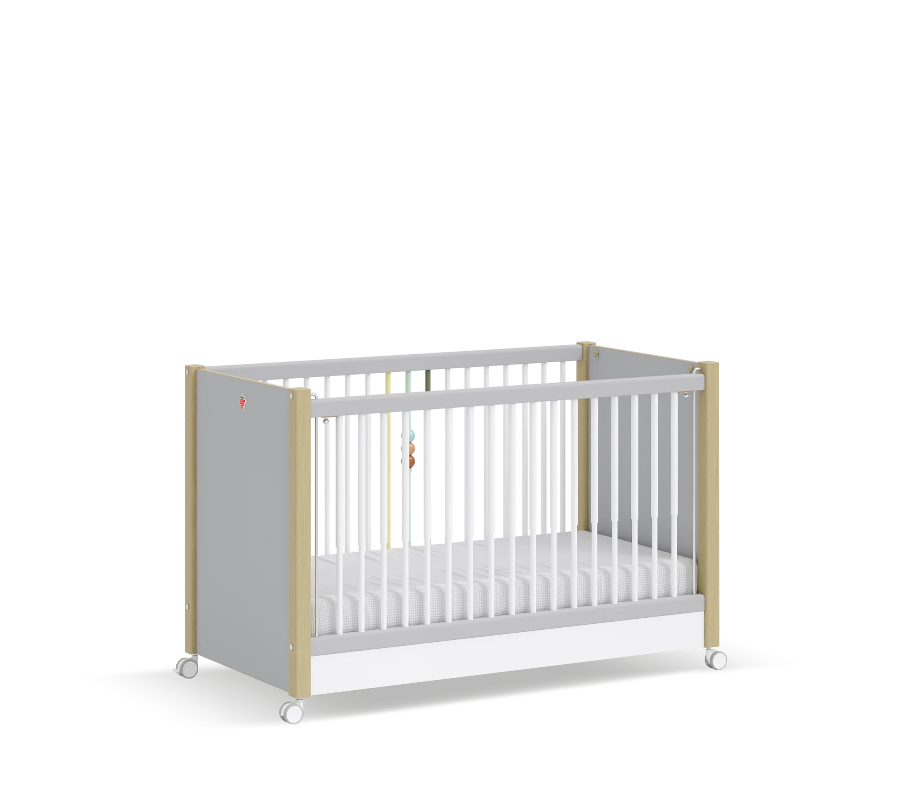 Бебешка кошара «Baby Mino» с въртящи колелца и подвижна преграда, за матрак 60х120см