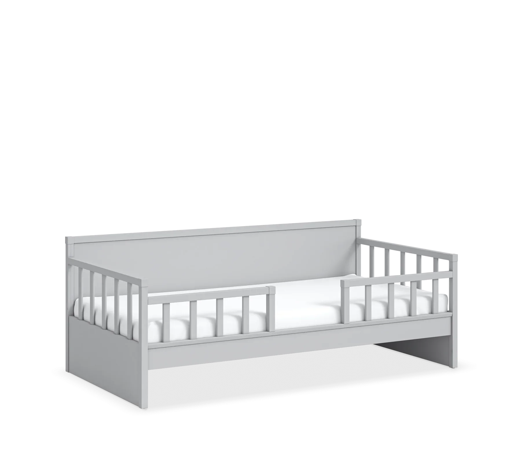 Дневно легло, цвят Сив - с регулираща се преграда, за матрак 100х200см