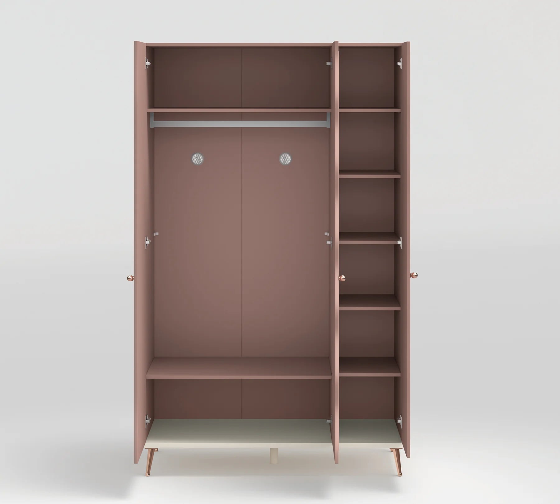 Трикрилен гардероб «Elegance» с ширина 127см