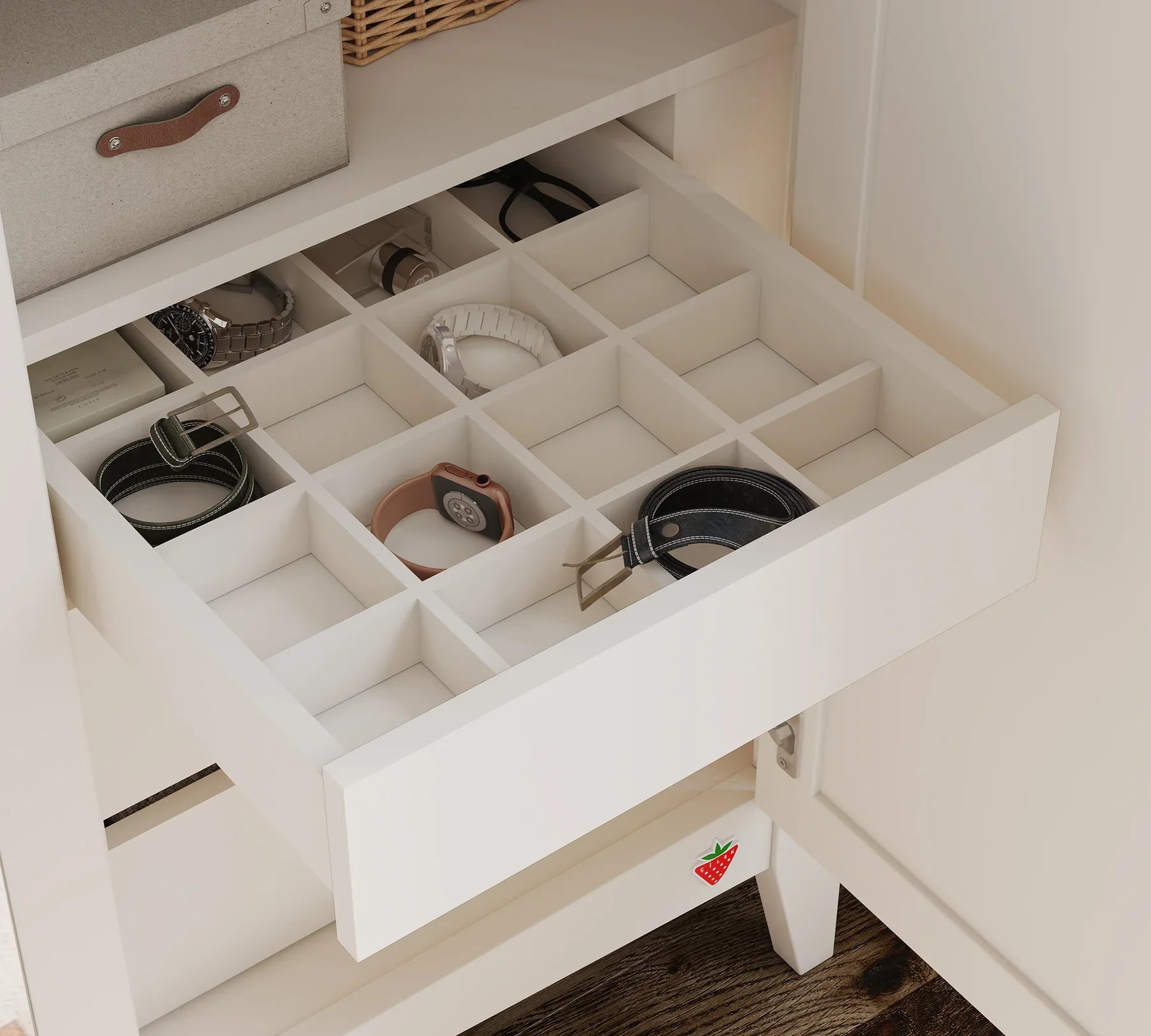 Трикрилен гардероб «Lapel» с огледална врата, ширина 150см