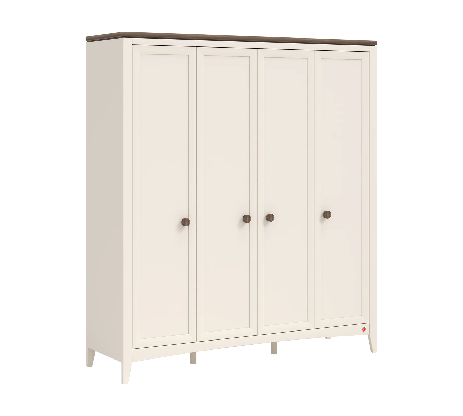 Четирикрилен гардероб «Lapel» с чекмеджета и лостове за закачалки, ширина 196см