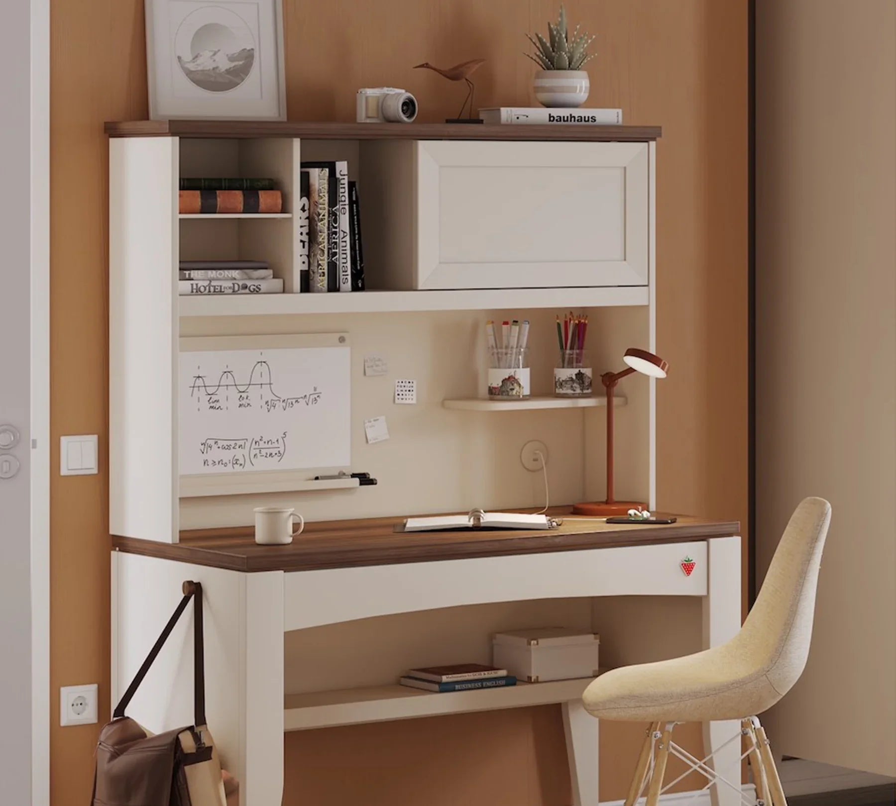 Надстройка за бюро «Lapel» + USB зарядна станция, размер 116х85х29см