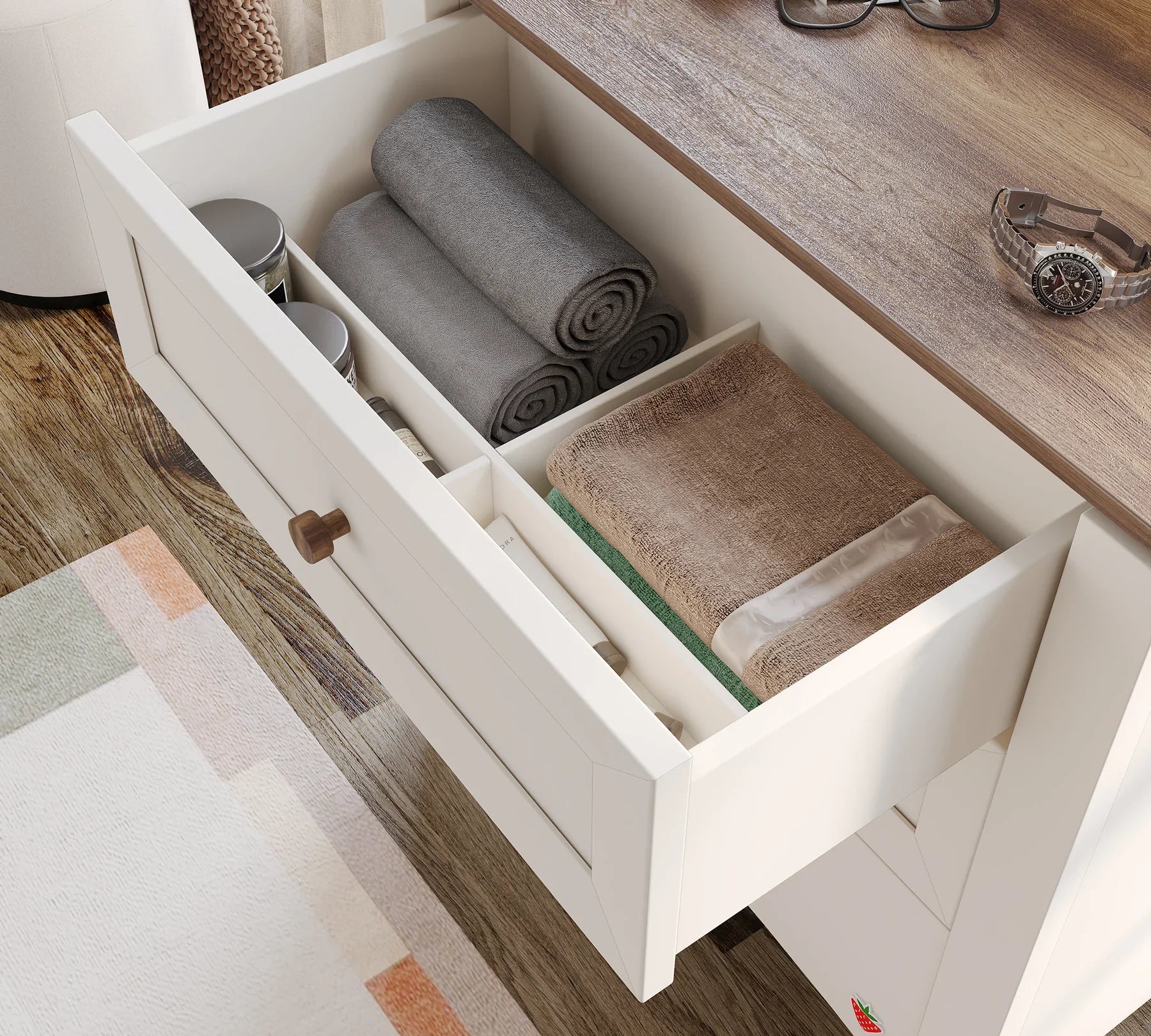 Скрин «Lapel» с три чекмеджета, размер 75х89х42см