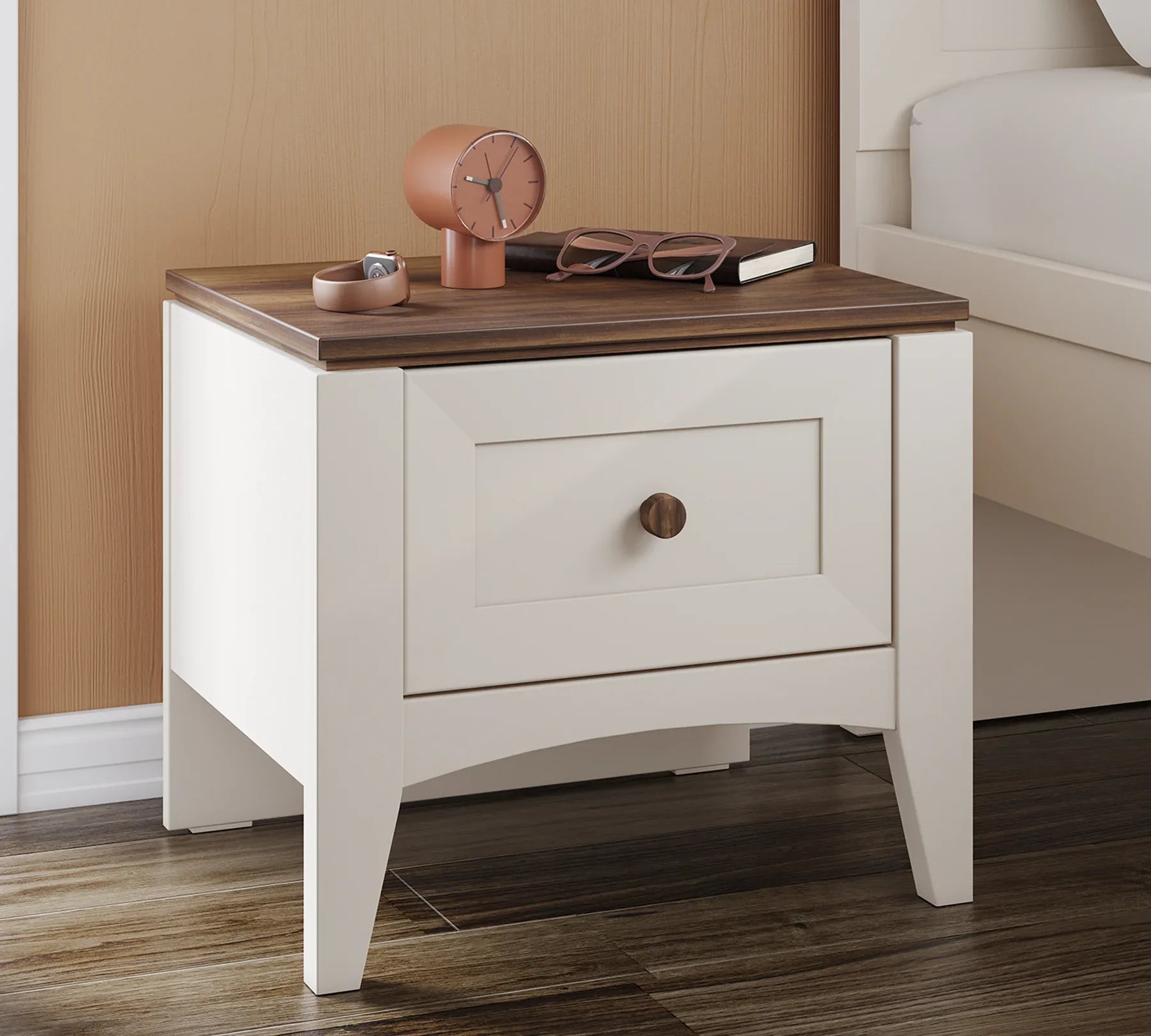 Нощно шкафче «Lapel» + чекмедже, размер 48х46х39см