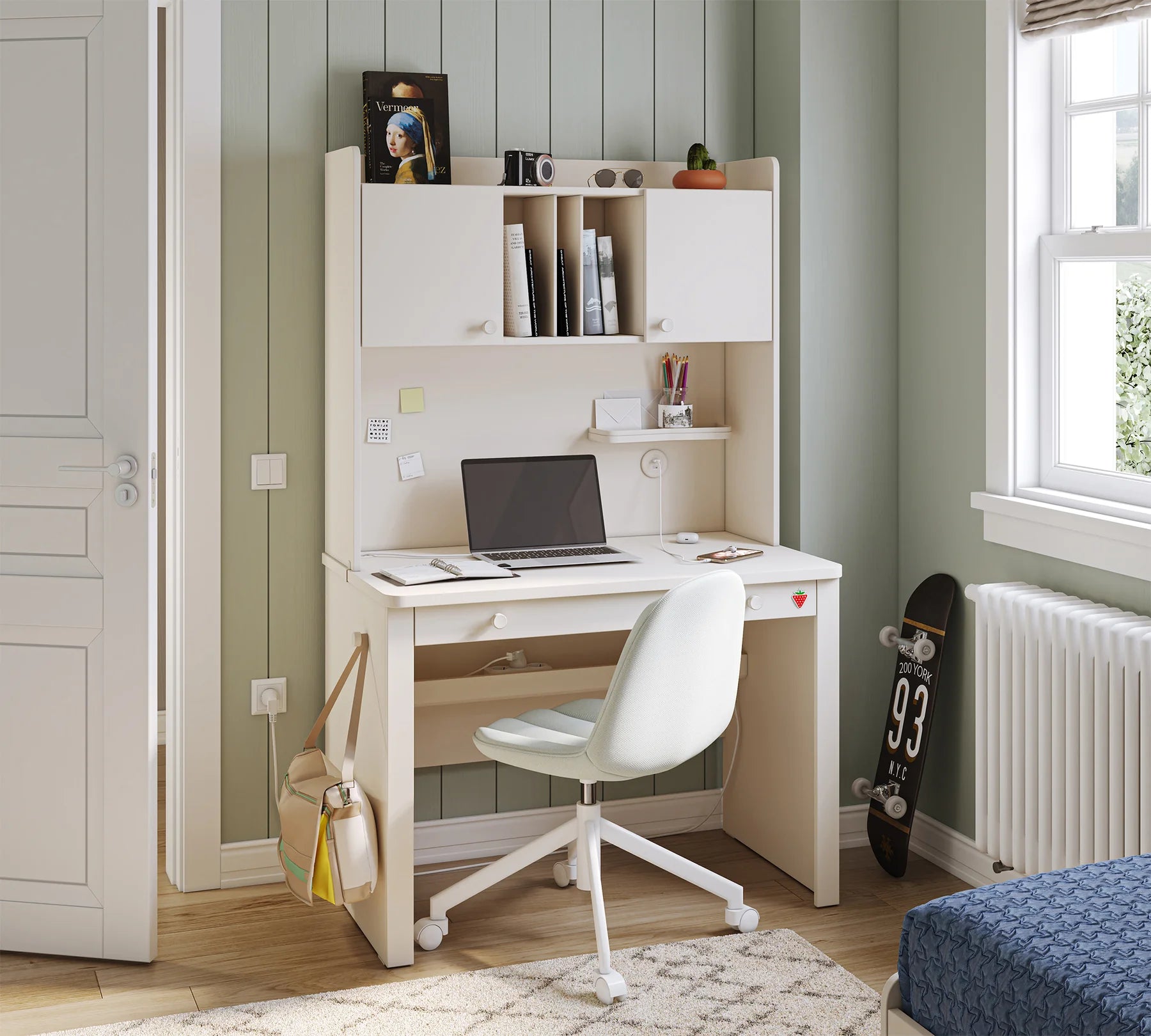 Надстройка за бюро «Varia» + USB зарядна станция, размер 102x91x31см