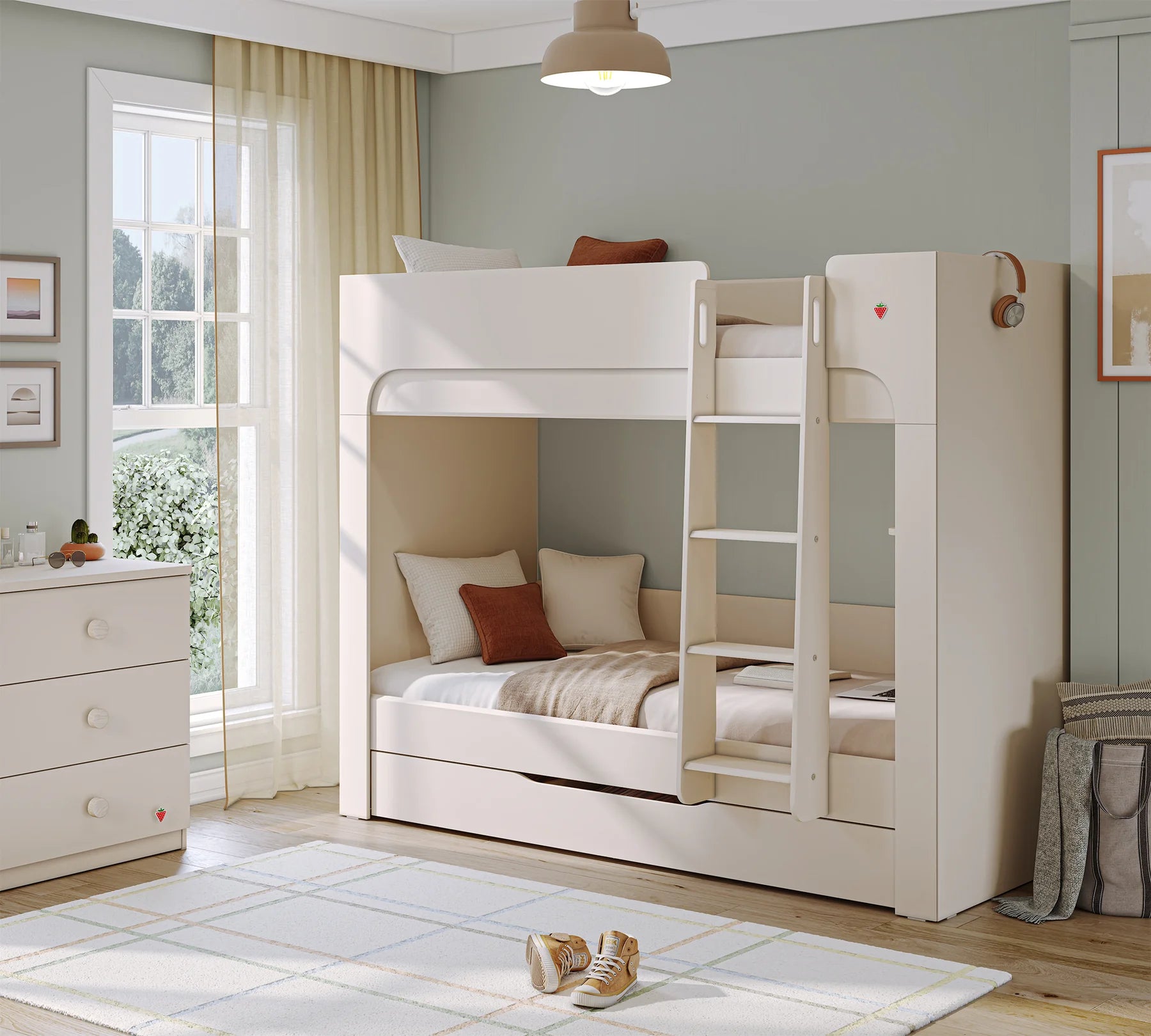 Издърпващо се чекмедже «Varia» за двуетажно легло, с място за съхранение