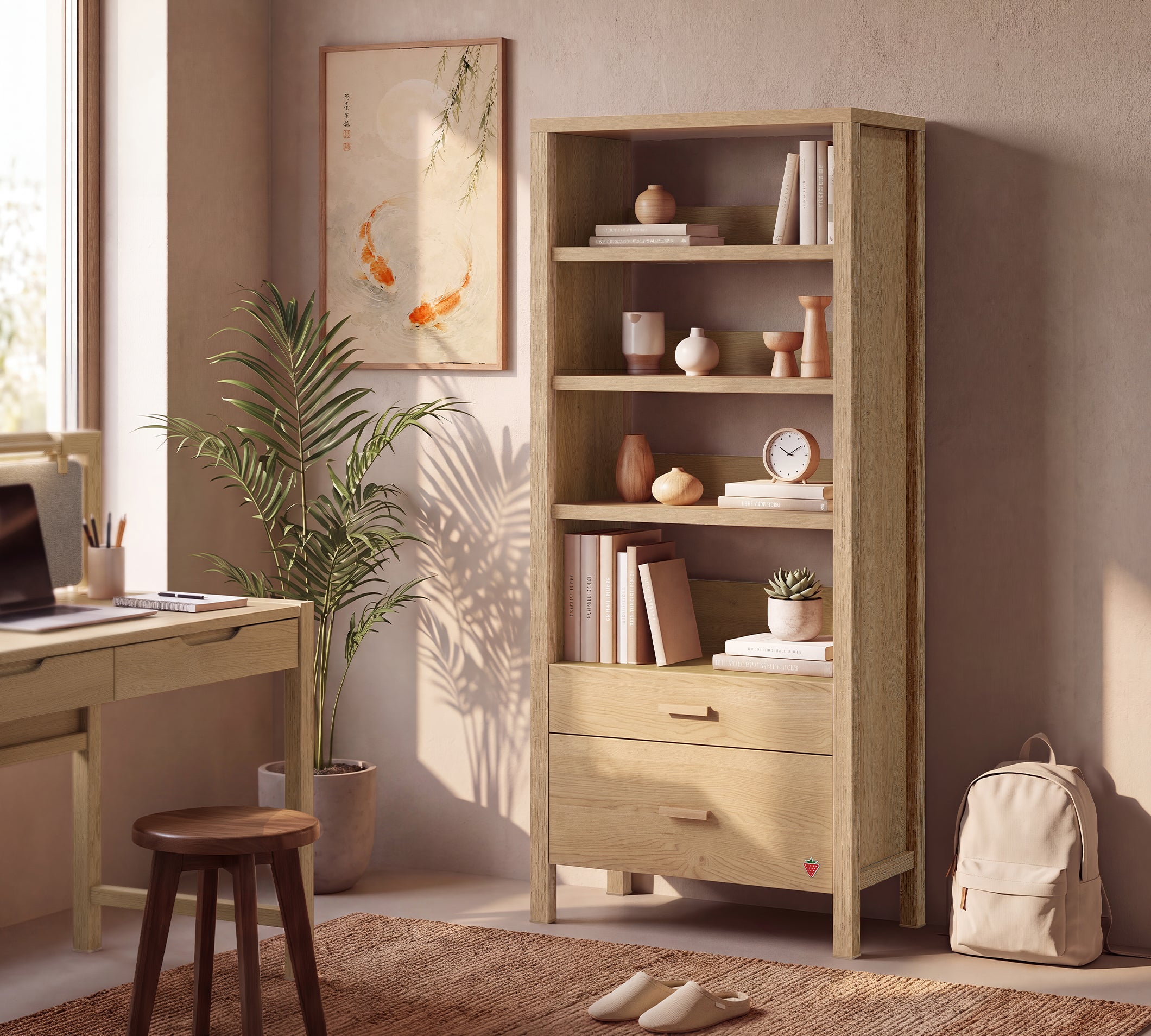Библиотека «Mizu» размер 80x183x42см
