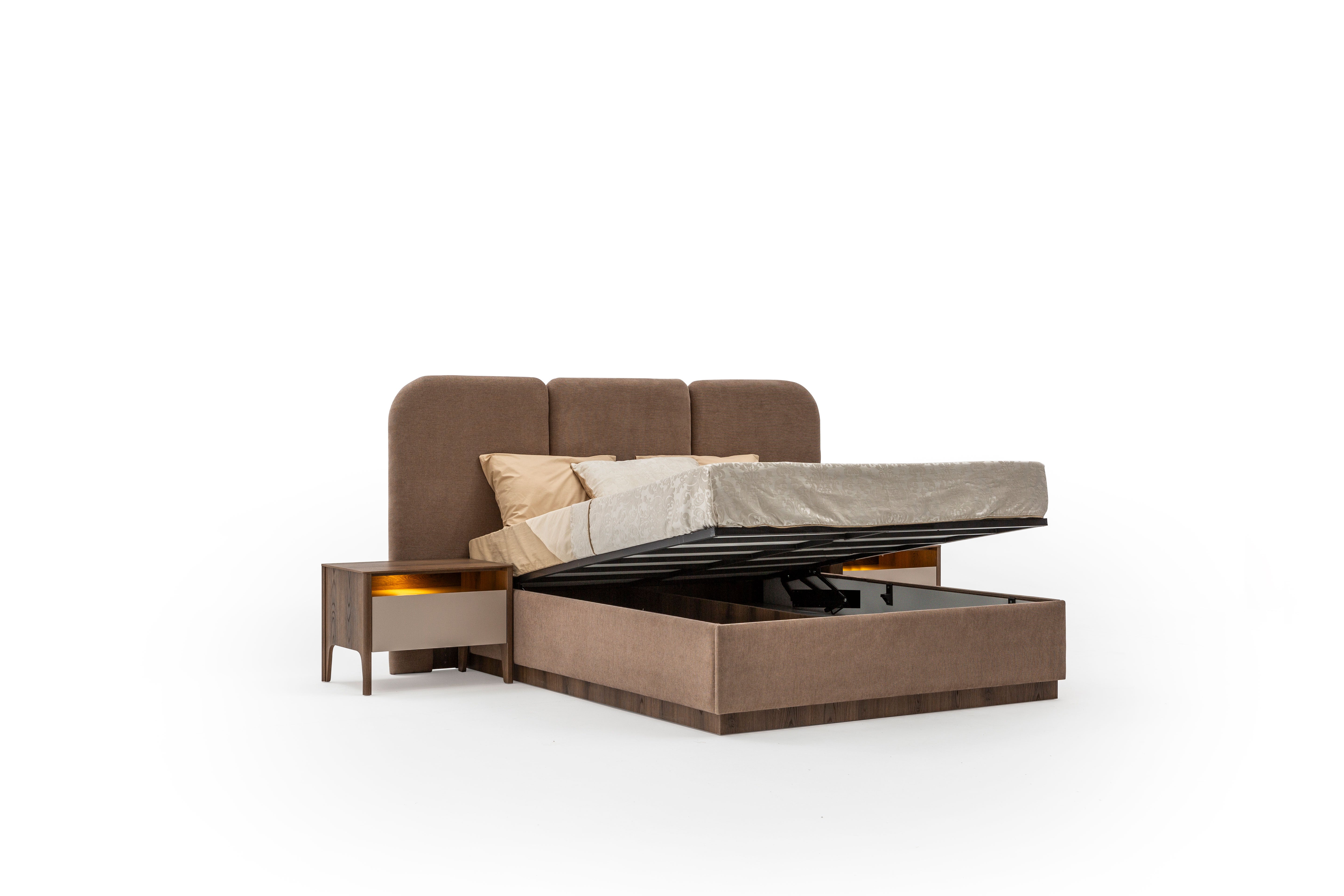 Тапицирано легло «Tilsim» с място за съхранение, повдигащ механизъм