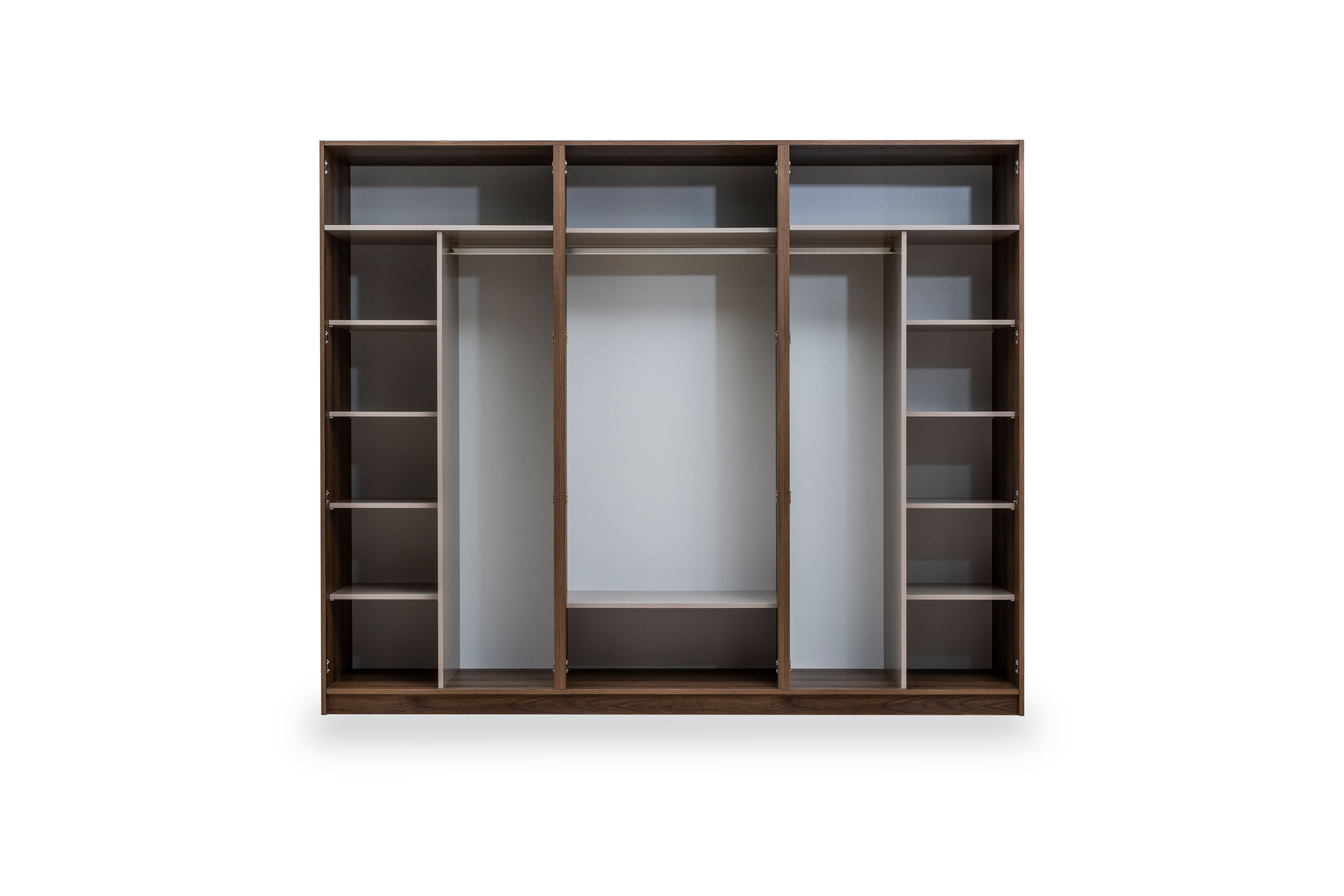 Шесткрилен гардероб «Tilsim» с огледална врата, ширина 264см