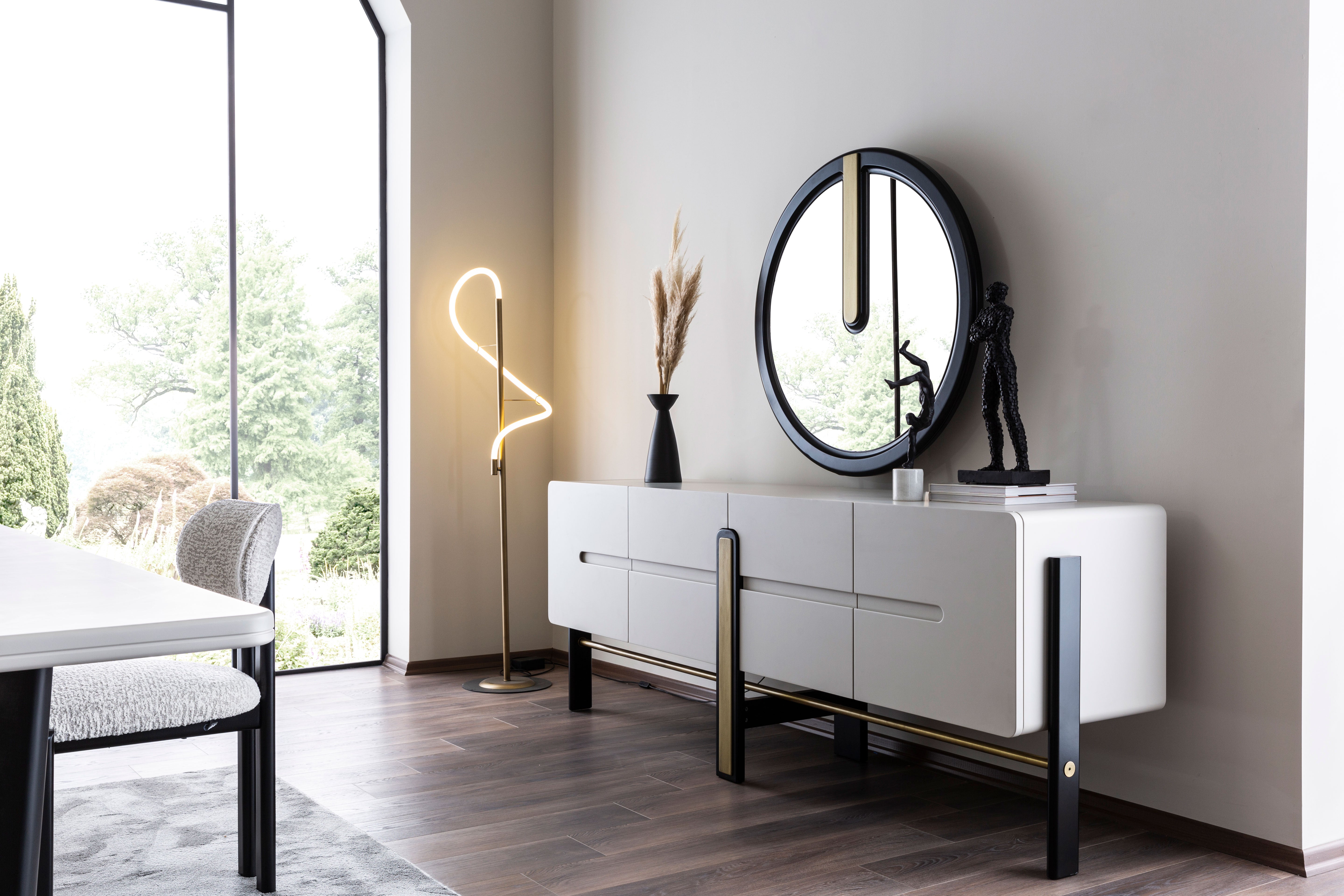 Бюфет «Bergama» + огледало, с размер 219х82х53см