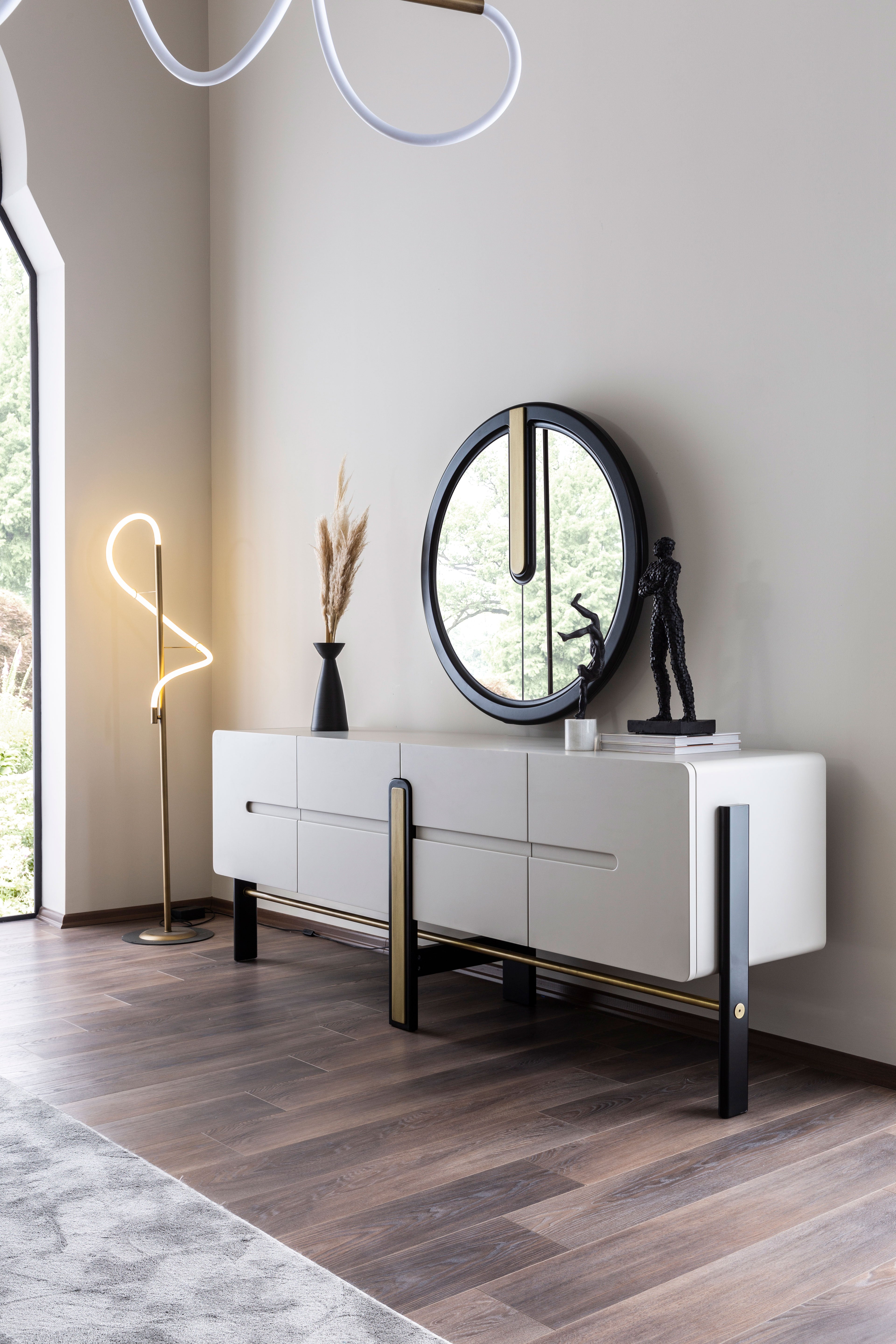 Бюфет «Bergama» + огледало, с размер 219х82х53см