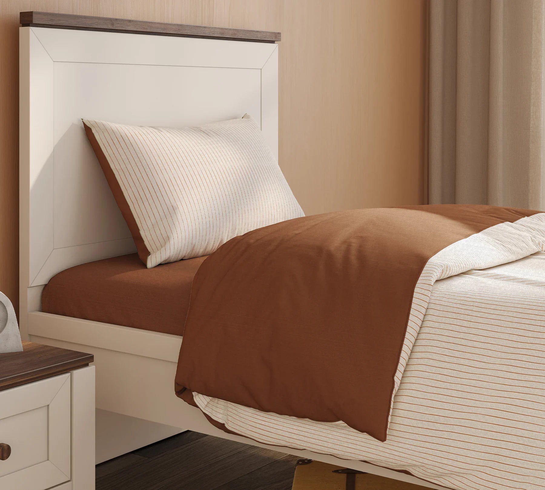 Детски спален комплект «Lapel» - 3 части, памук, ранфорс, чаршаф с ластик