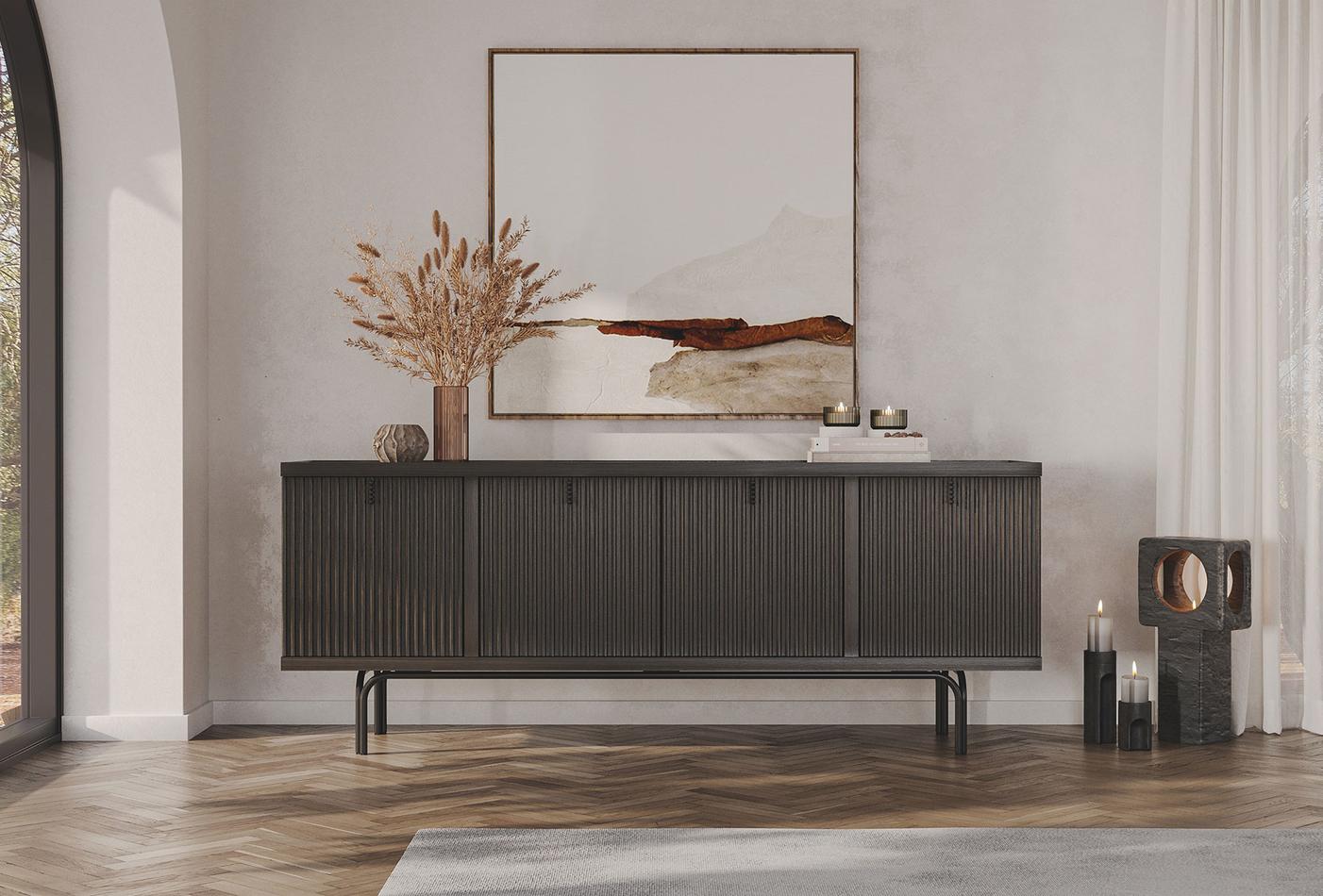 Бюфет «Austin» с естествен фурнир, размер 208х81х48см