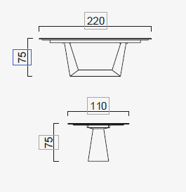 Трапезна маса «Avorio» + керамичен плот