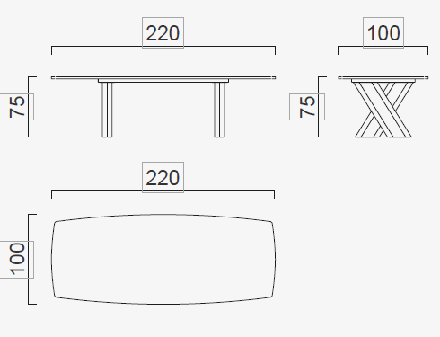 Трапезна маса «Minera Cross» с керамичен плот