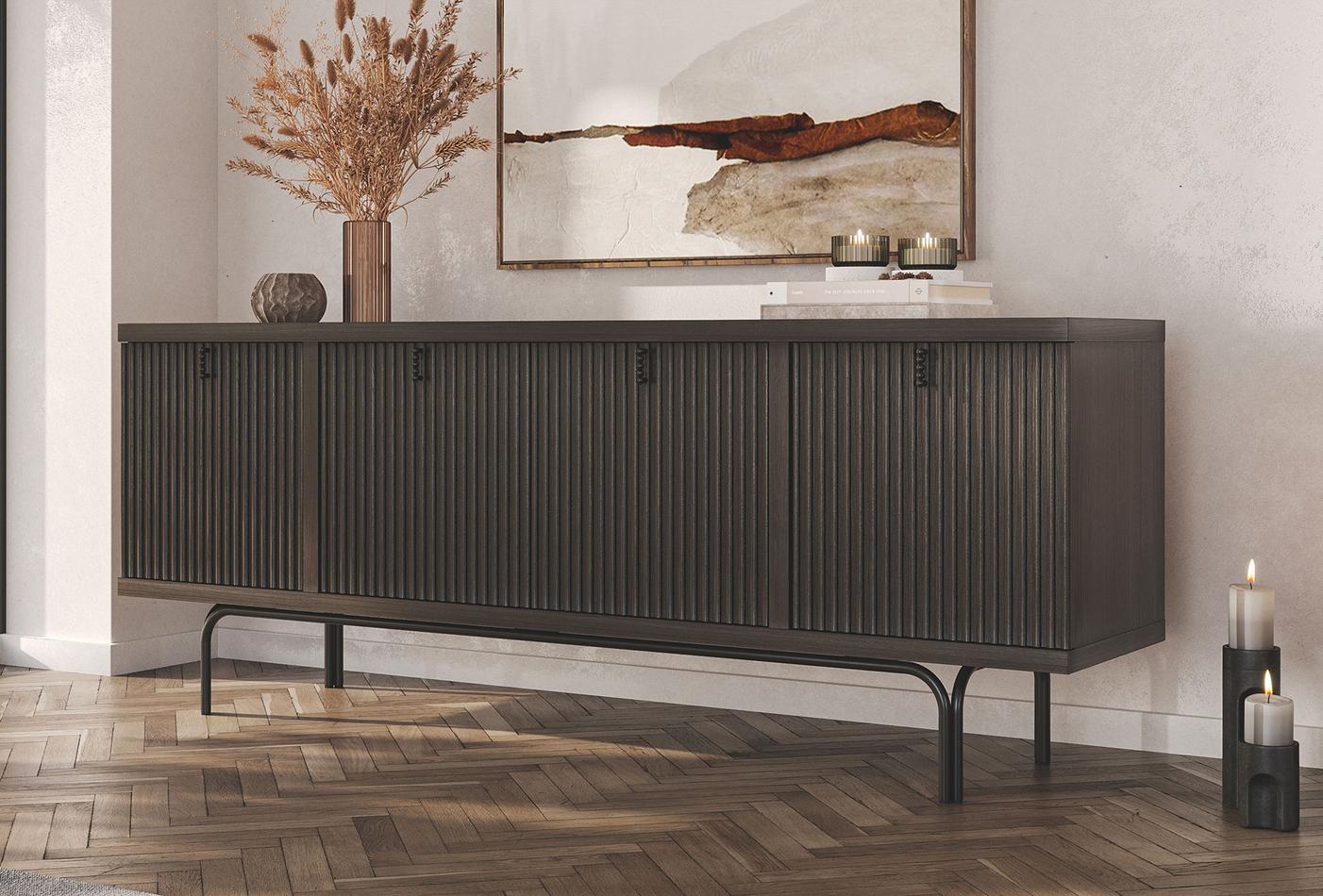 Бюфет «Austin» с естествен фурнир, размер 208х81х48см