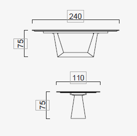 Трапезна маса «Avorio» + керамичен плот